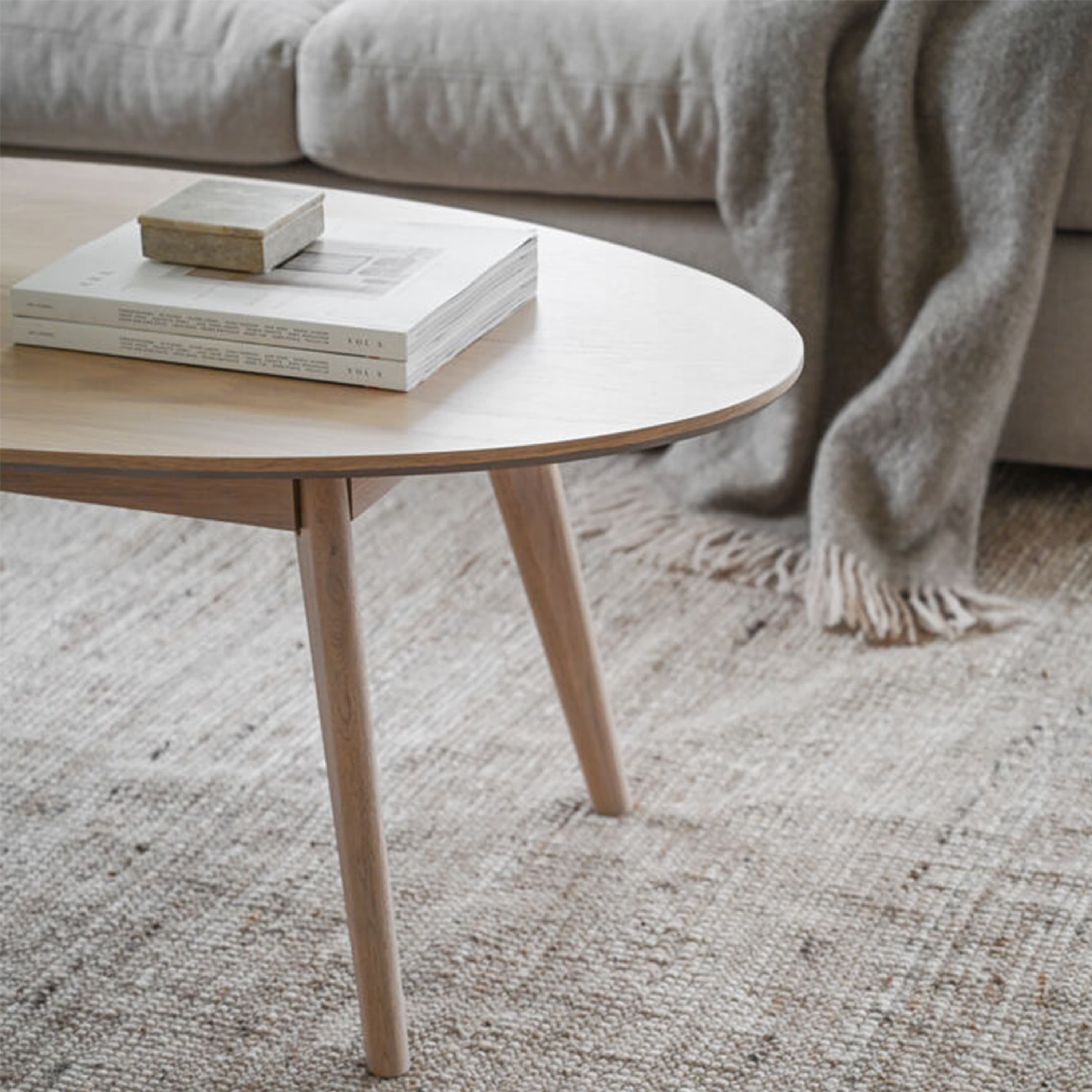 Yumi Coffee Table White Pigmented 130cm