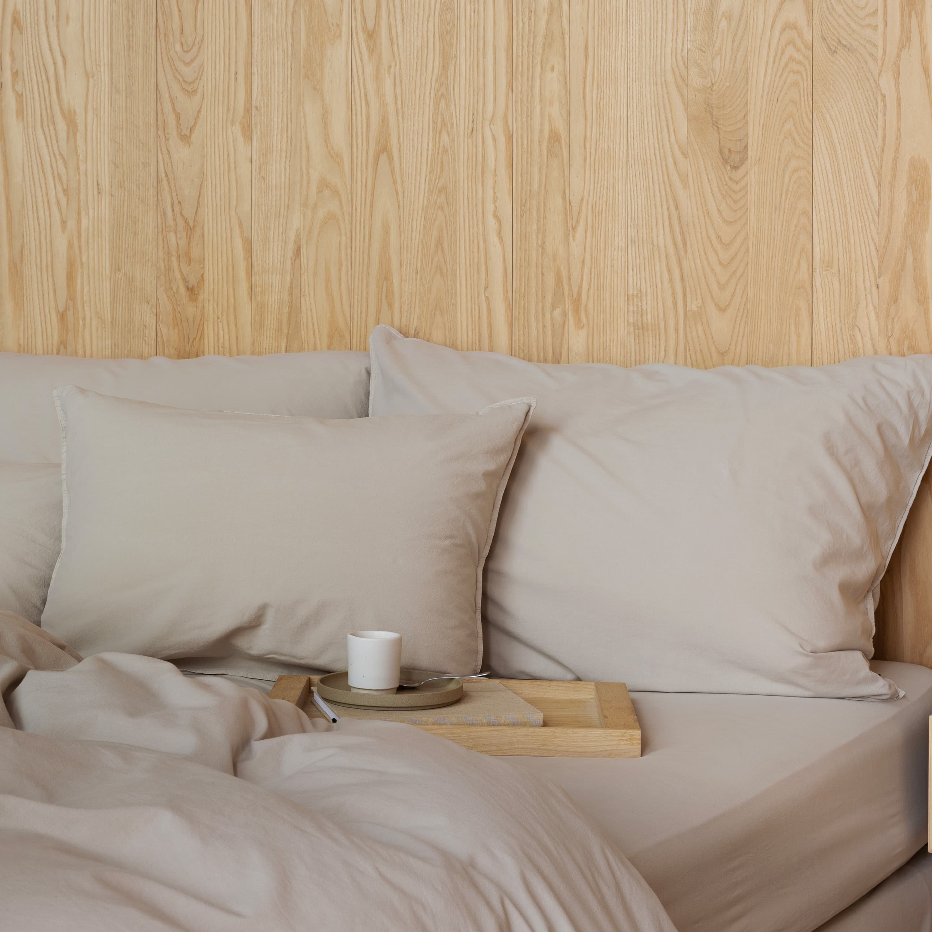Frøya Bettbezug-Set Beige 150x210/50x60