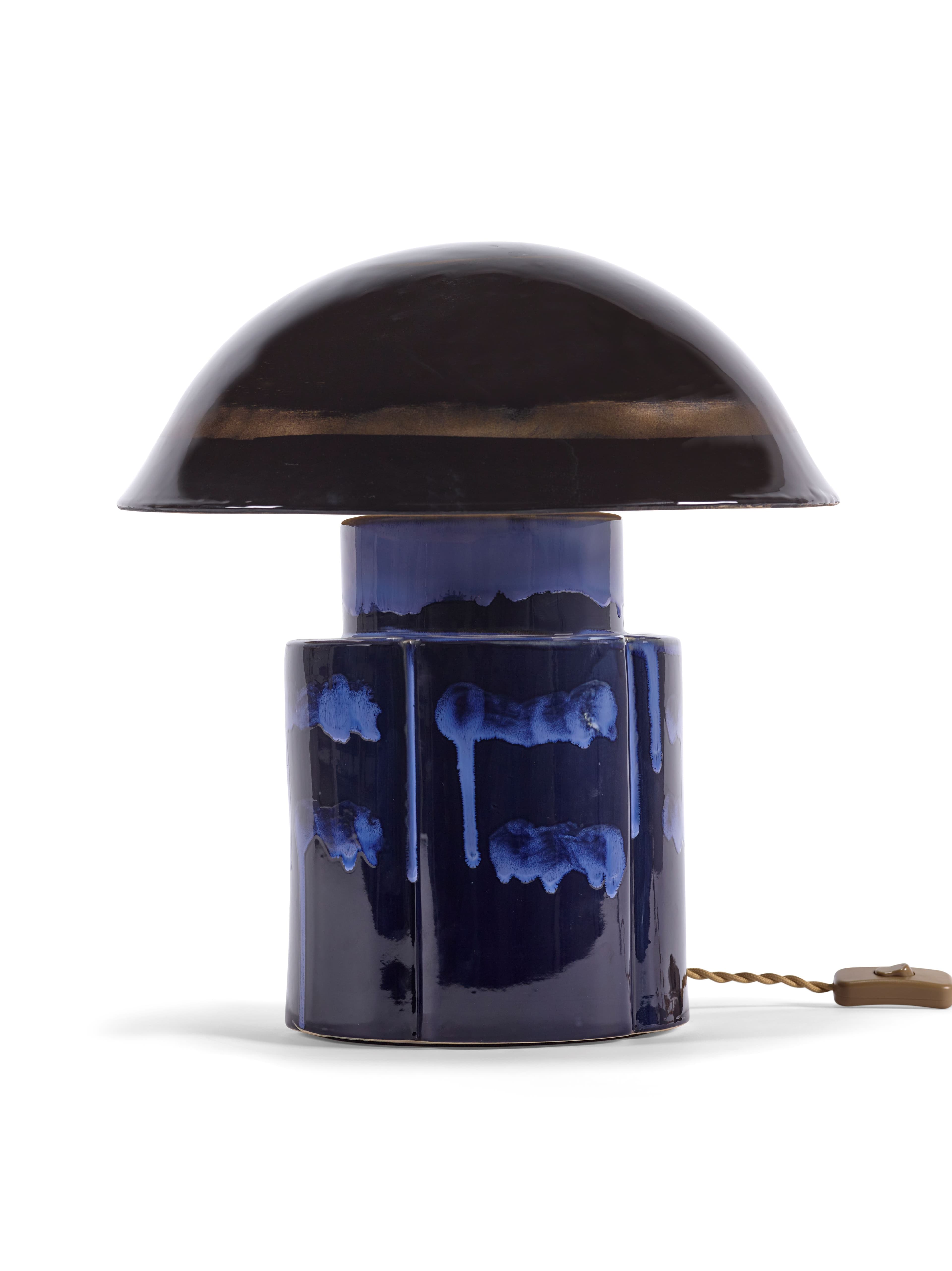 John Tischlampe Dunkelblau 40cm