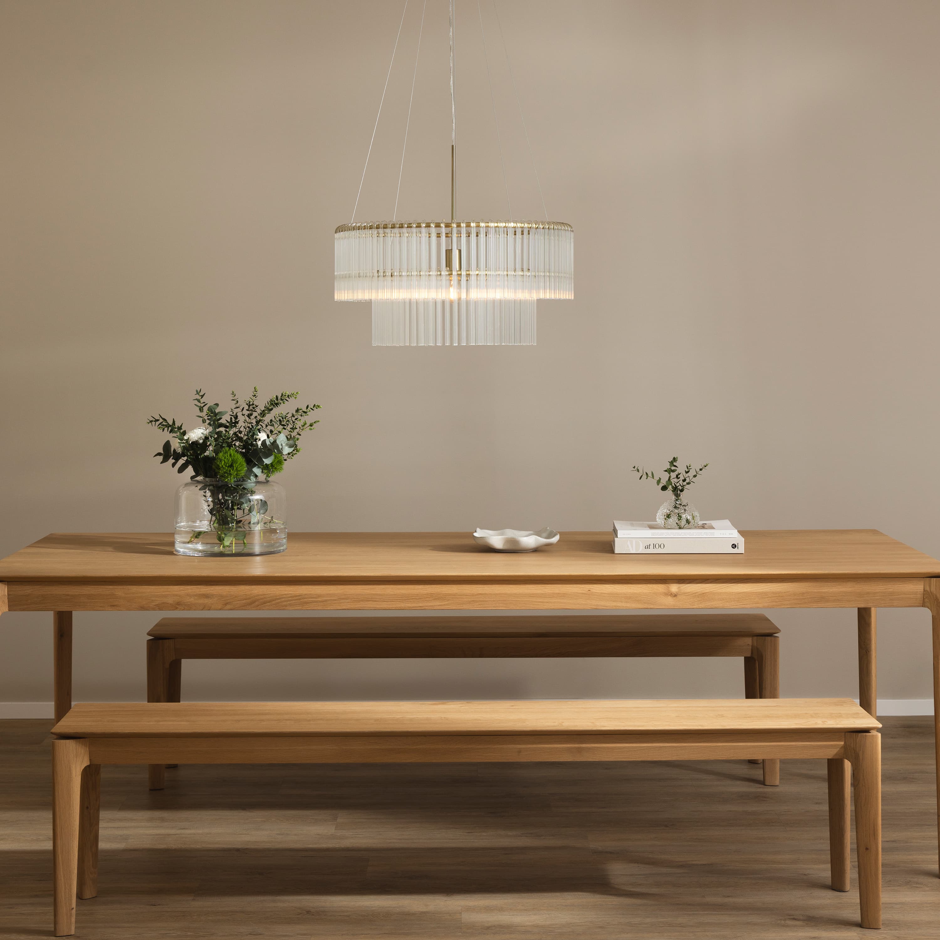 Hook Taklampa Clear/Brushed Brass