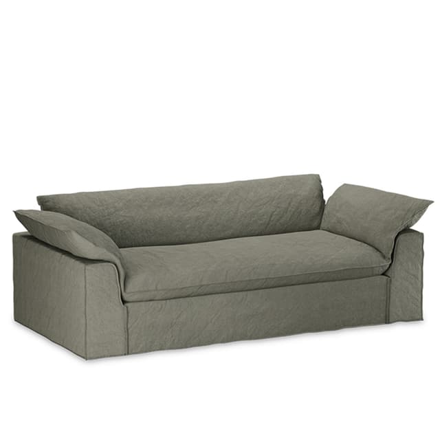 Nomad Sofa Linen/Army Green 244cm