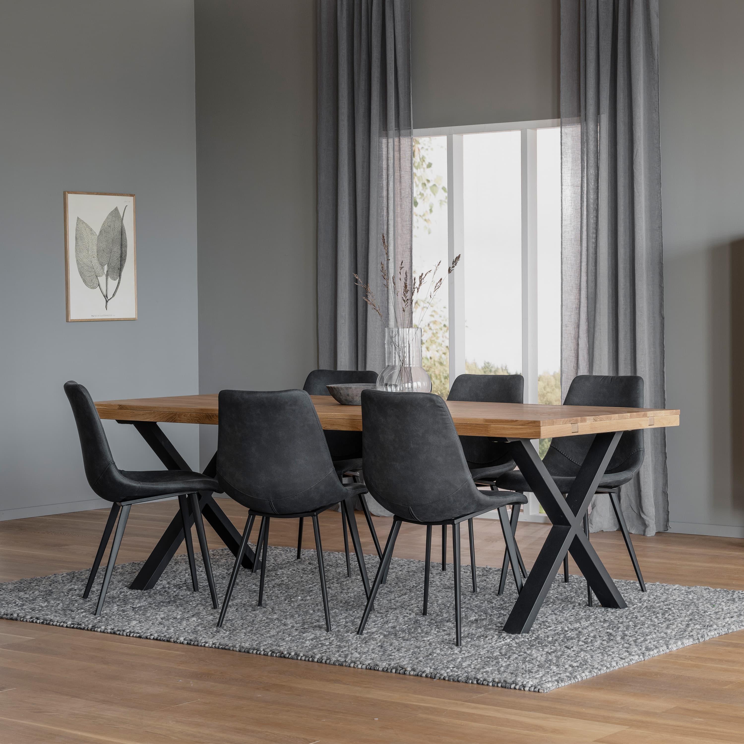 Brooklyn Esstisch X-Bein Eiche 220cm