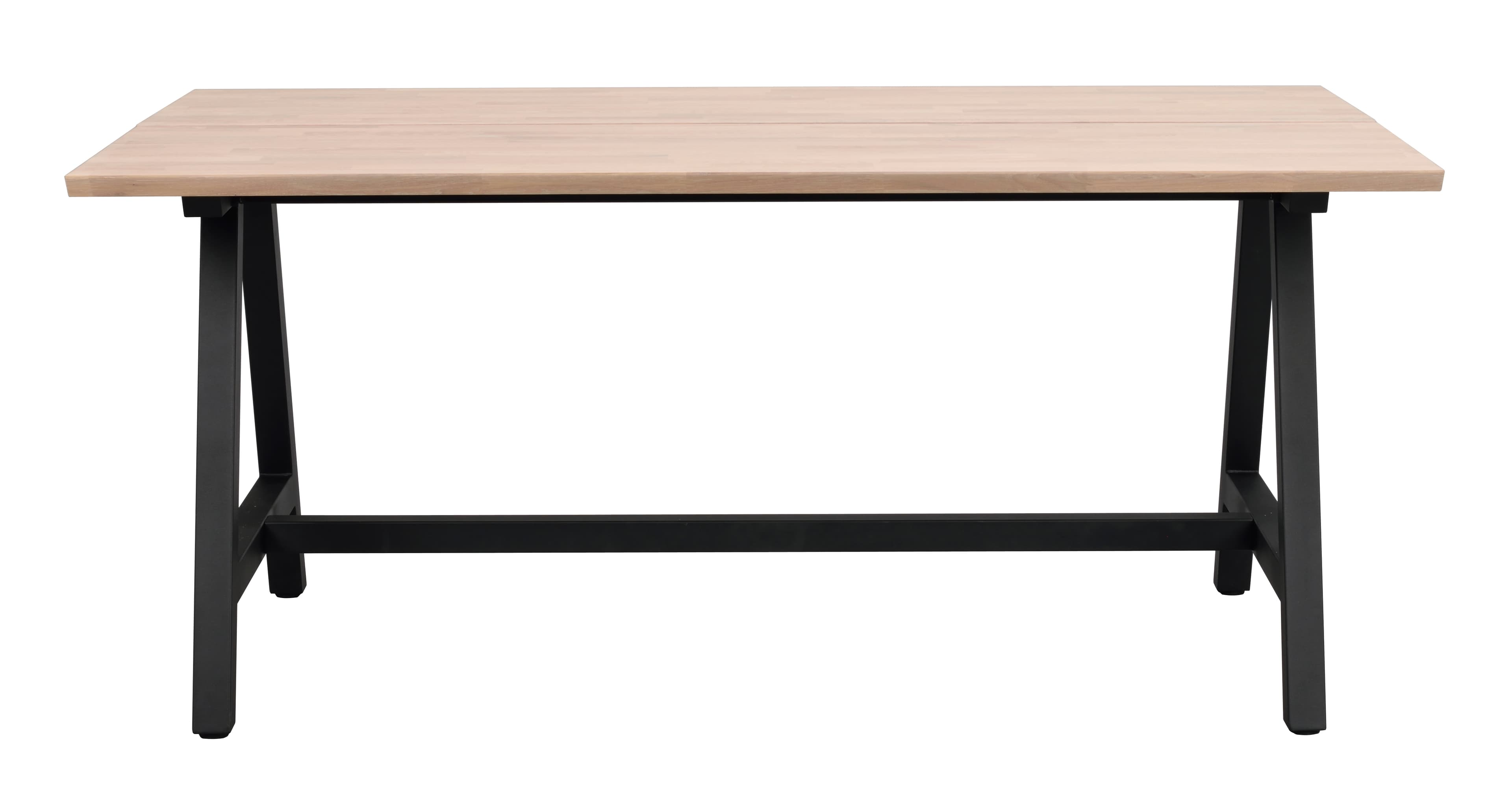 Carradale Esstisch A-Bein Weiß pigmentierte Eiche/Schwarz 170cm