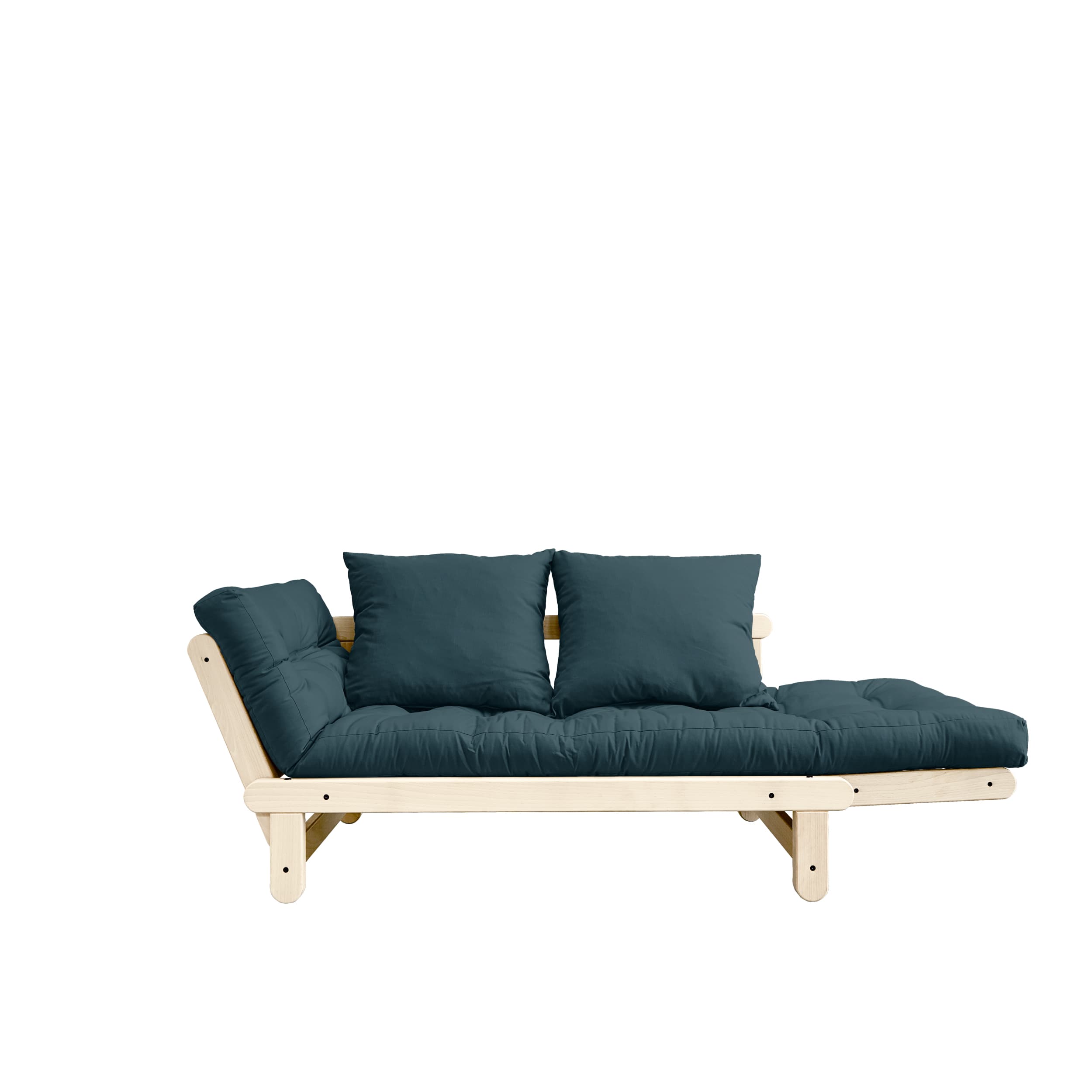 Beat Schlafsofa Natur/Petrol Blau 200cm