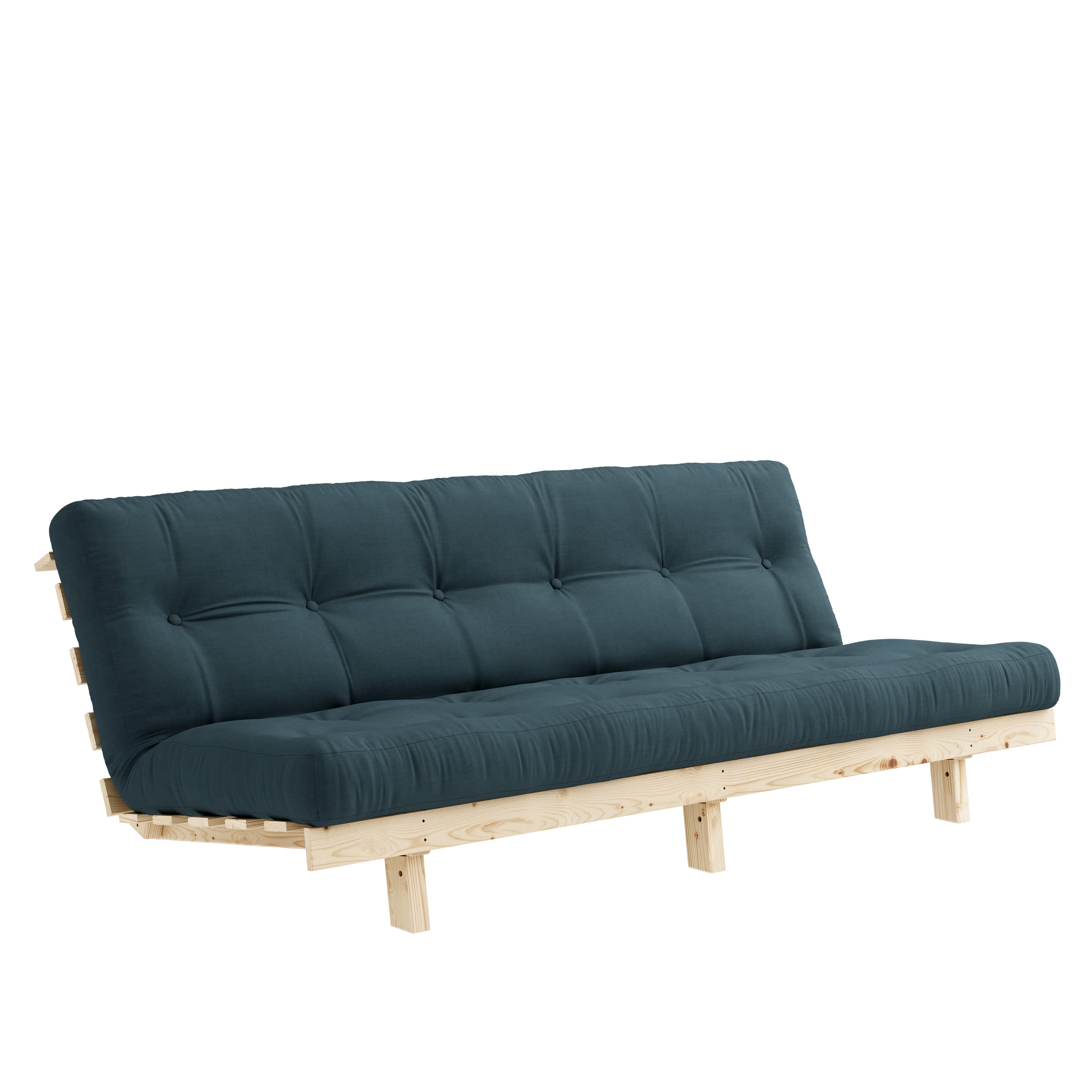 Lean Raw Sofa Bed Petrol Blue 130x200