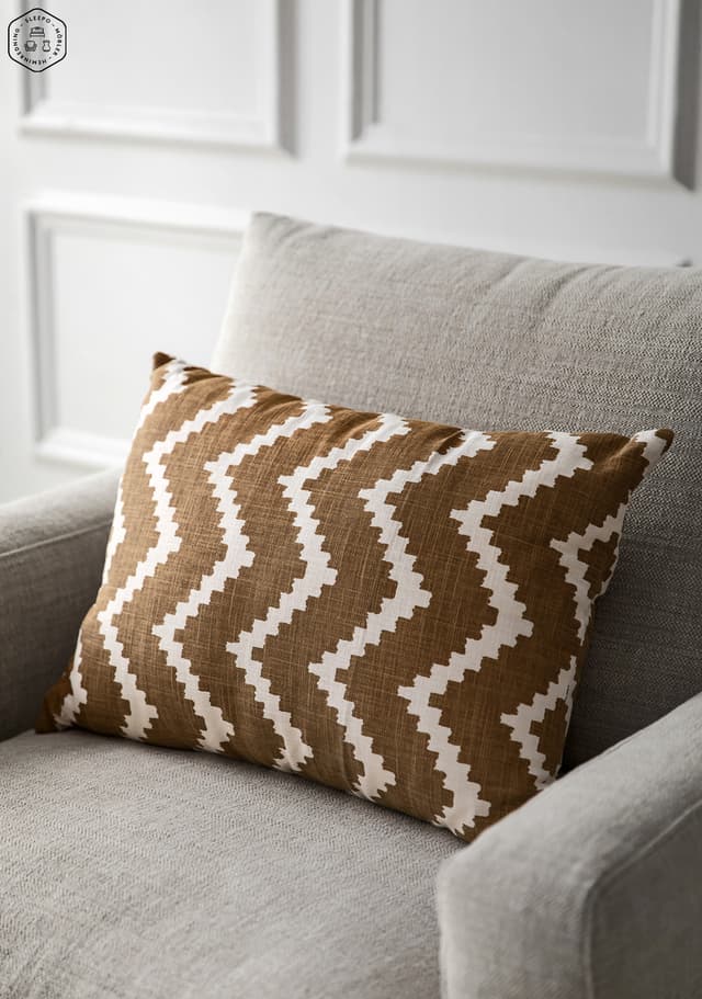 Ikat Sema Outdoor Zierkissen Beige/Off-Weiß 40x60