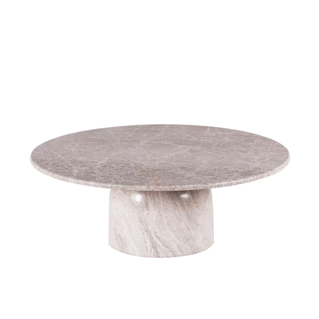 Nicola Coffee Table Greige Marble Ø95