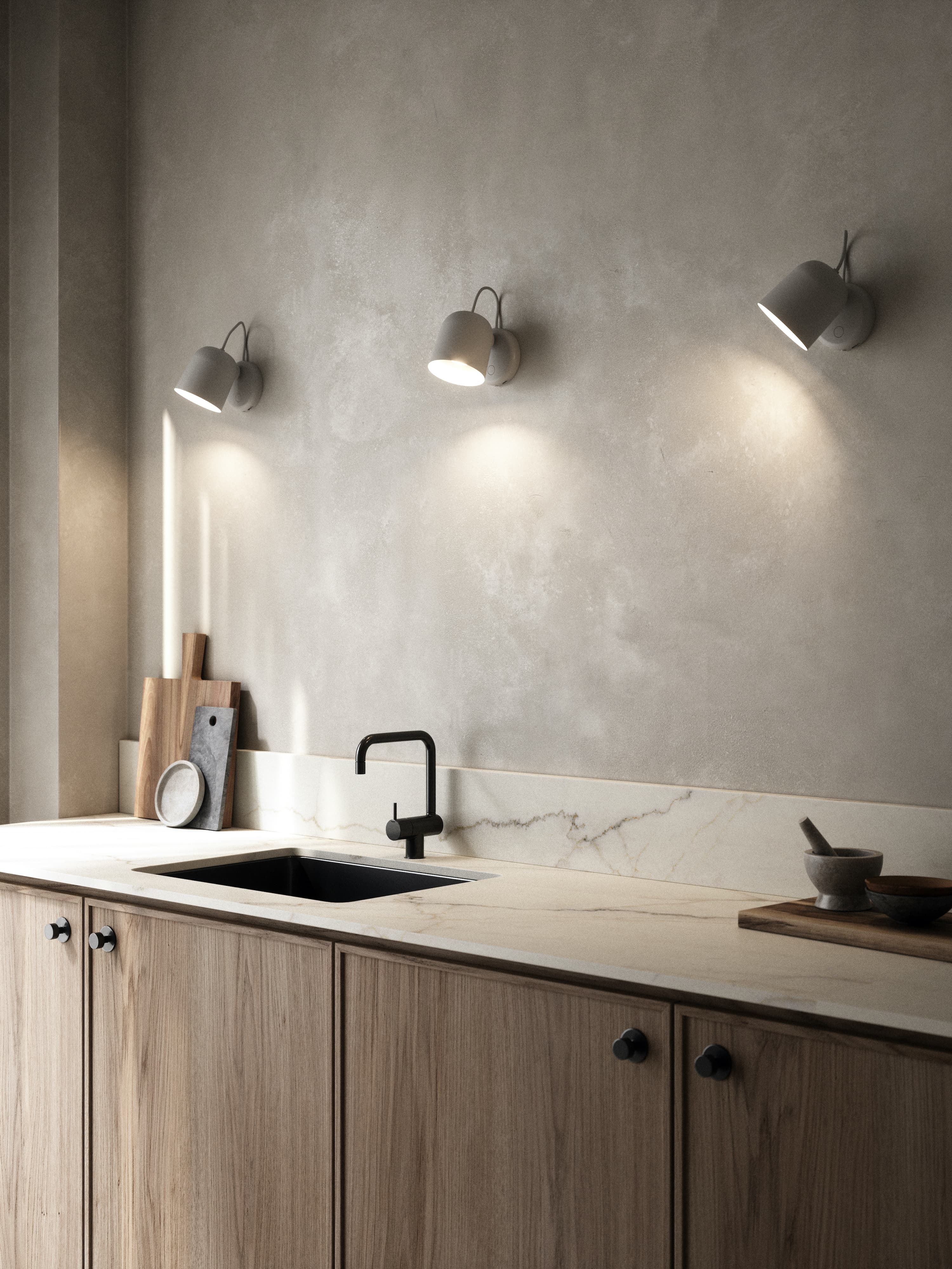 Angle Wandlampe Grau