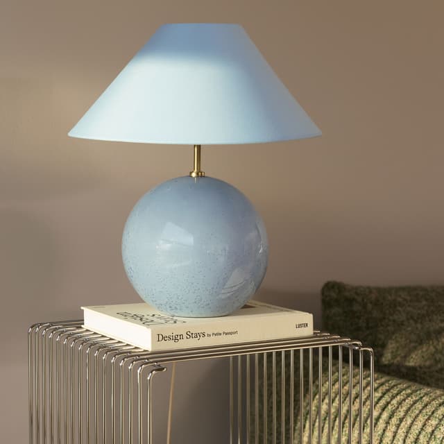Iris Tischlampe Taubenblau 35
