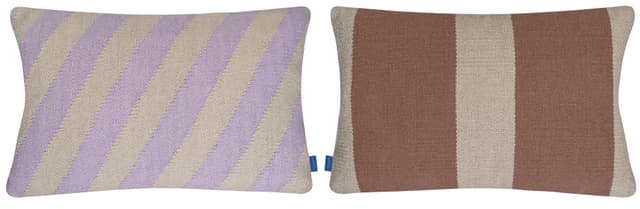 Across Kelim Pillow Cover Light Lilac 40x60