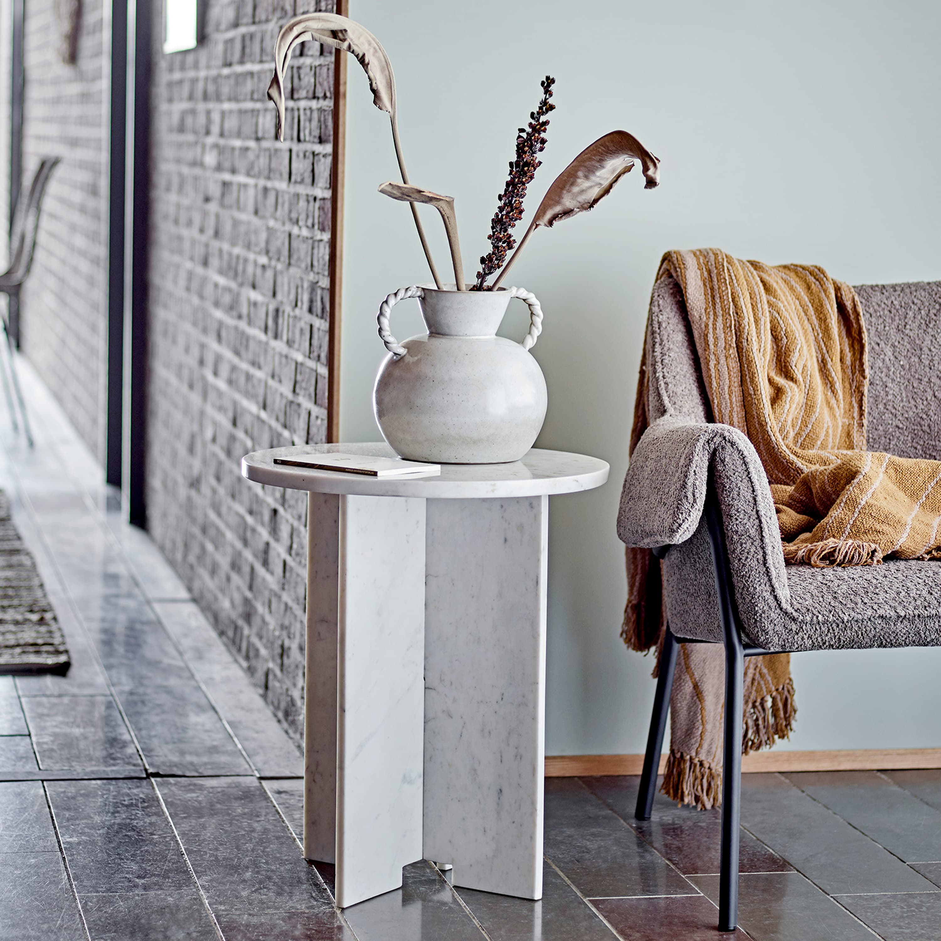 Jasmia Side Table White 46cm