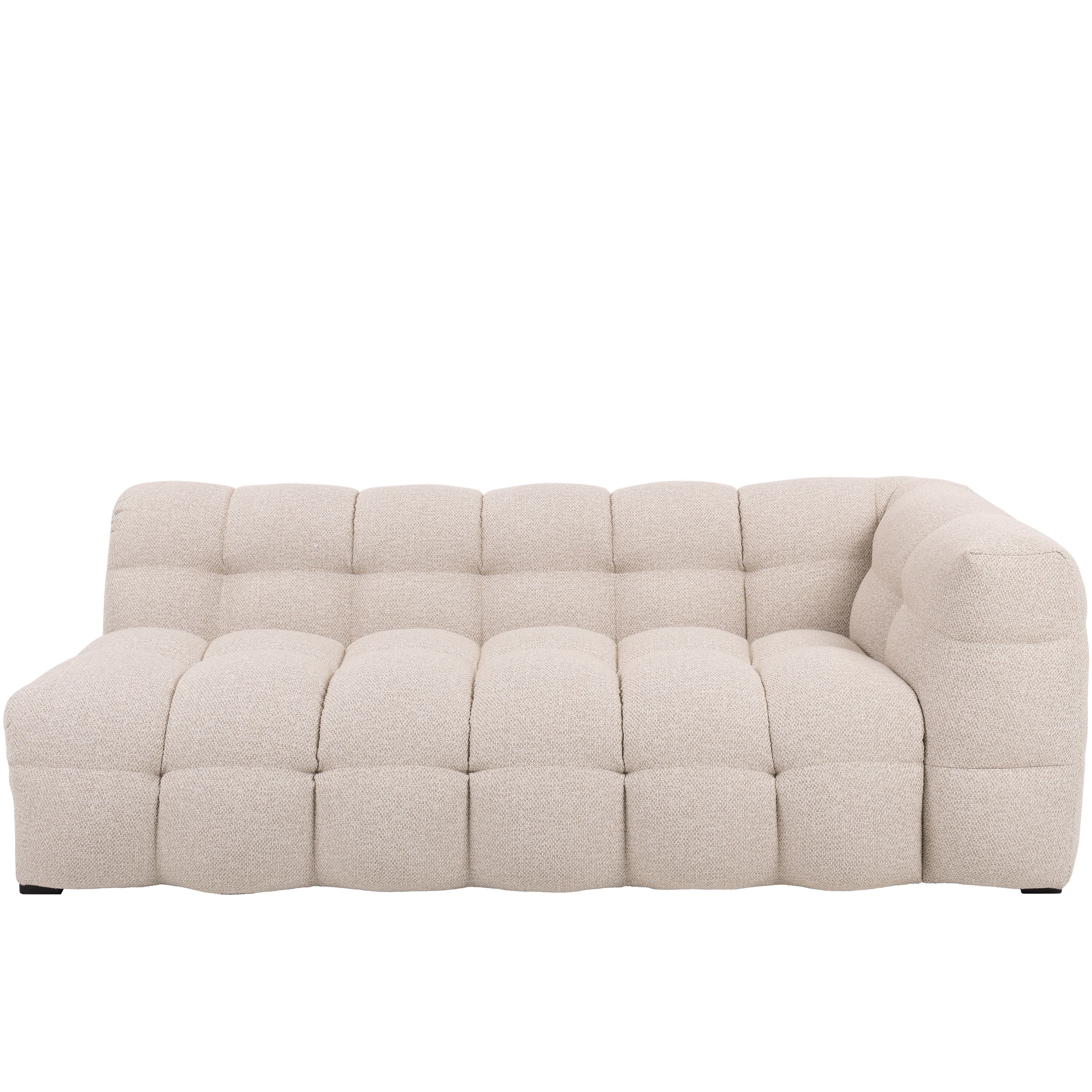 Billie 3-Sitzer Sofa Modul Rechts Armlehne Beige Bouclé 202cm