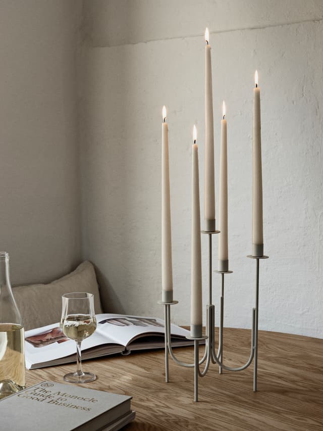 Farri Candle Holder Light Warm Grey 36cm