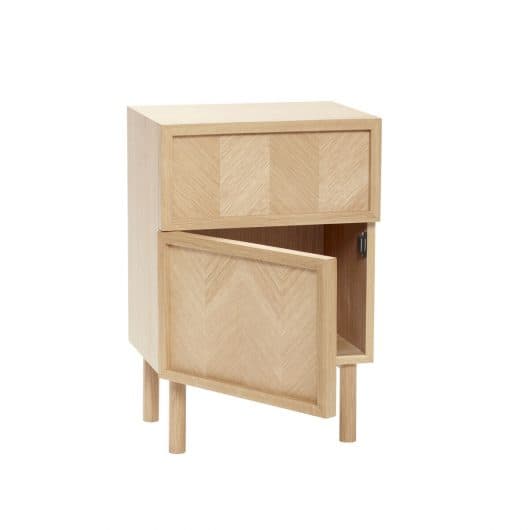 Herringbone Nachttisch FSC Eiche