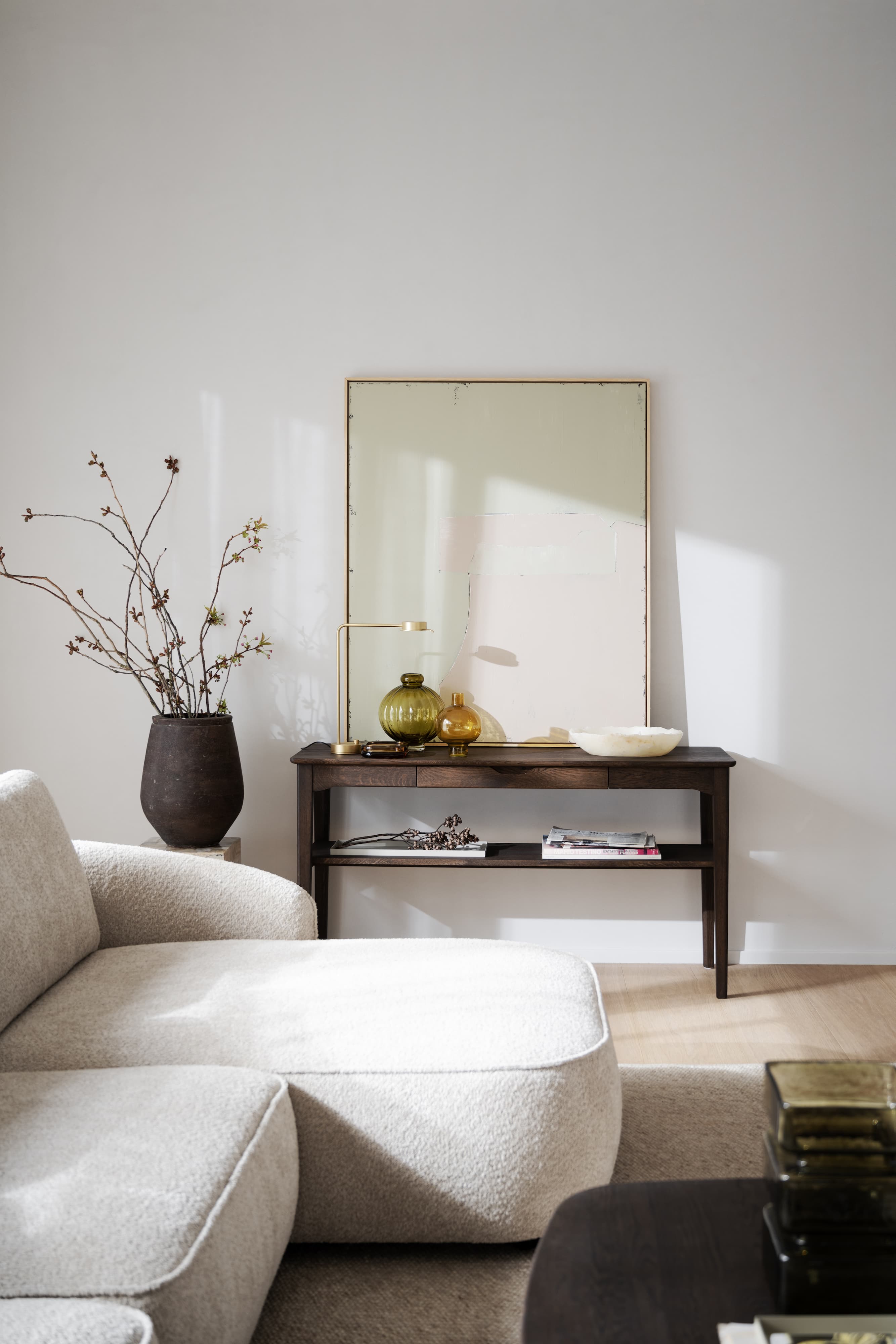 Norris 4-Sitzer Sofa Chaiselongue Rechts Hellbeige 319cm