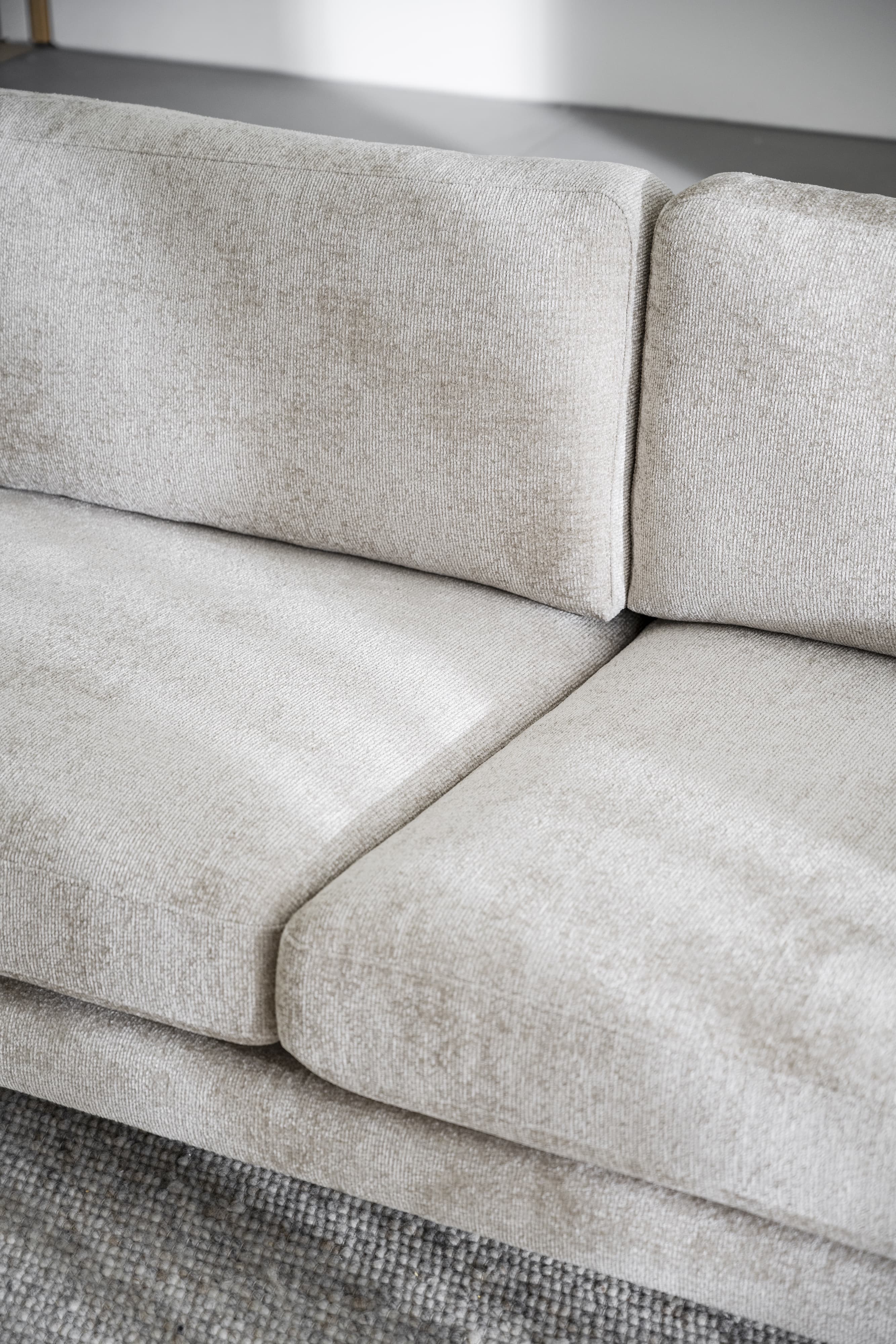 Braden 3-Sitzer Sofa Hellbeige/Braune Eiche