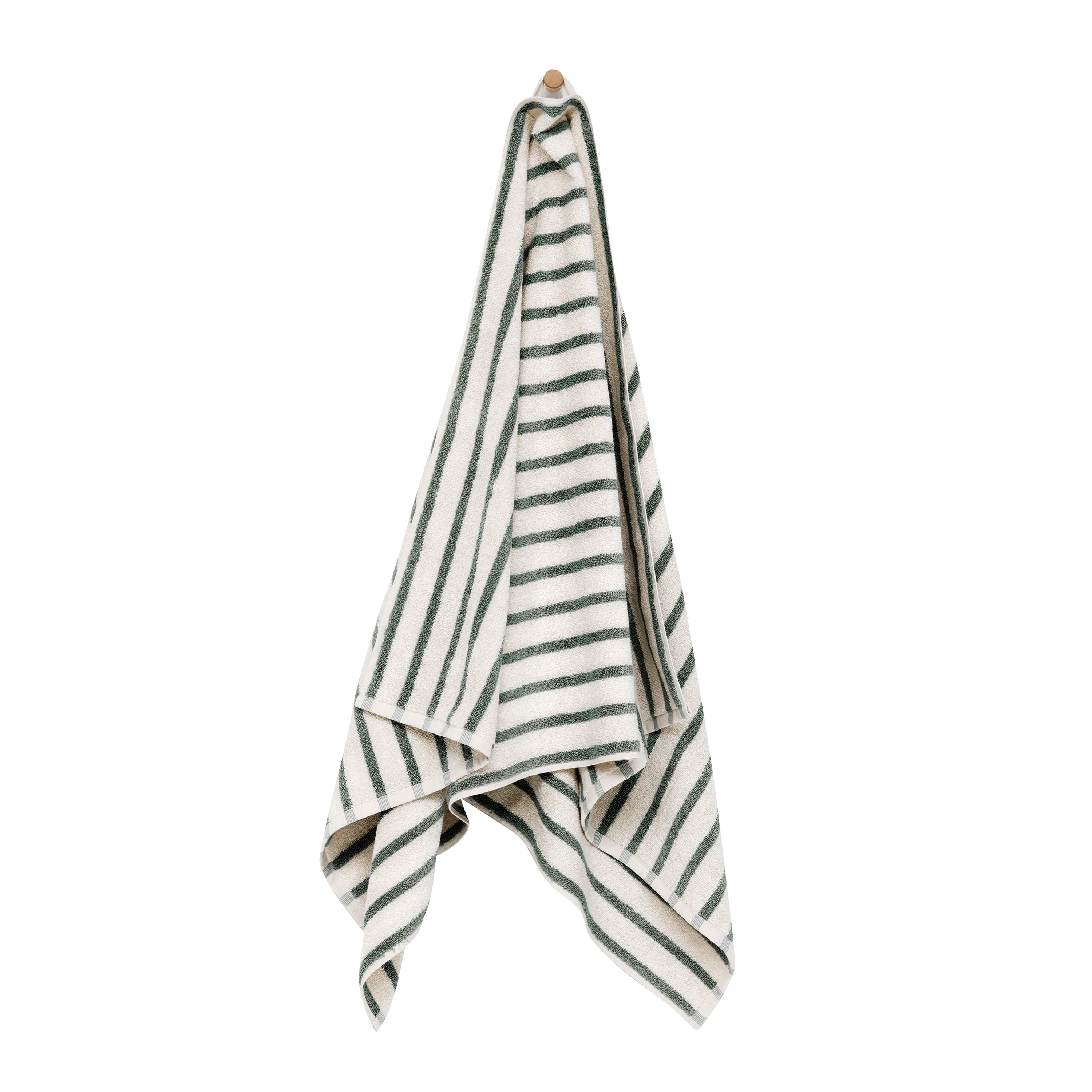 Everyday Stripe Handtuch Nordisch Grün 50x90