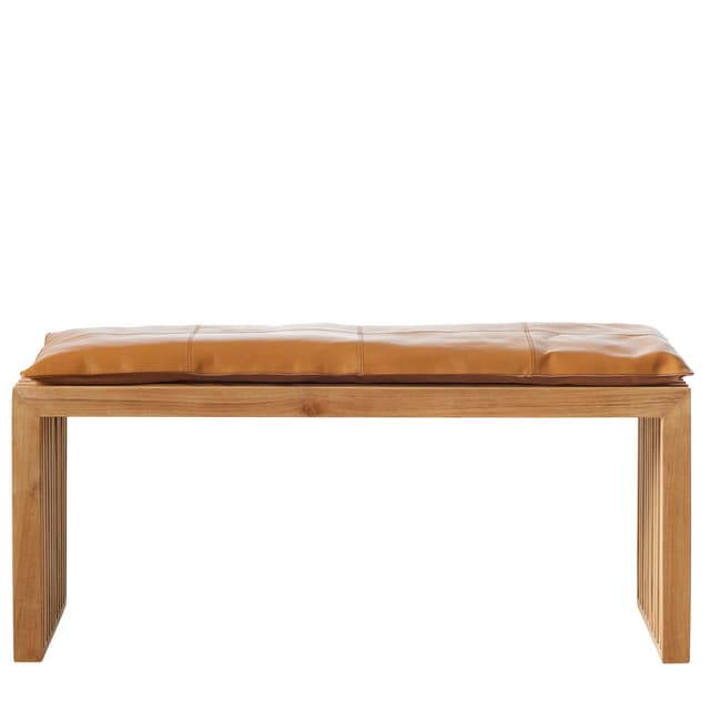Rib Bank Teak/Braun 104cm