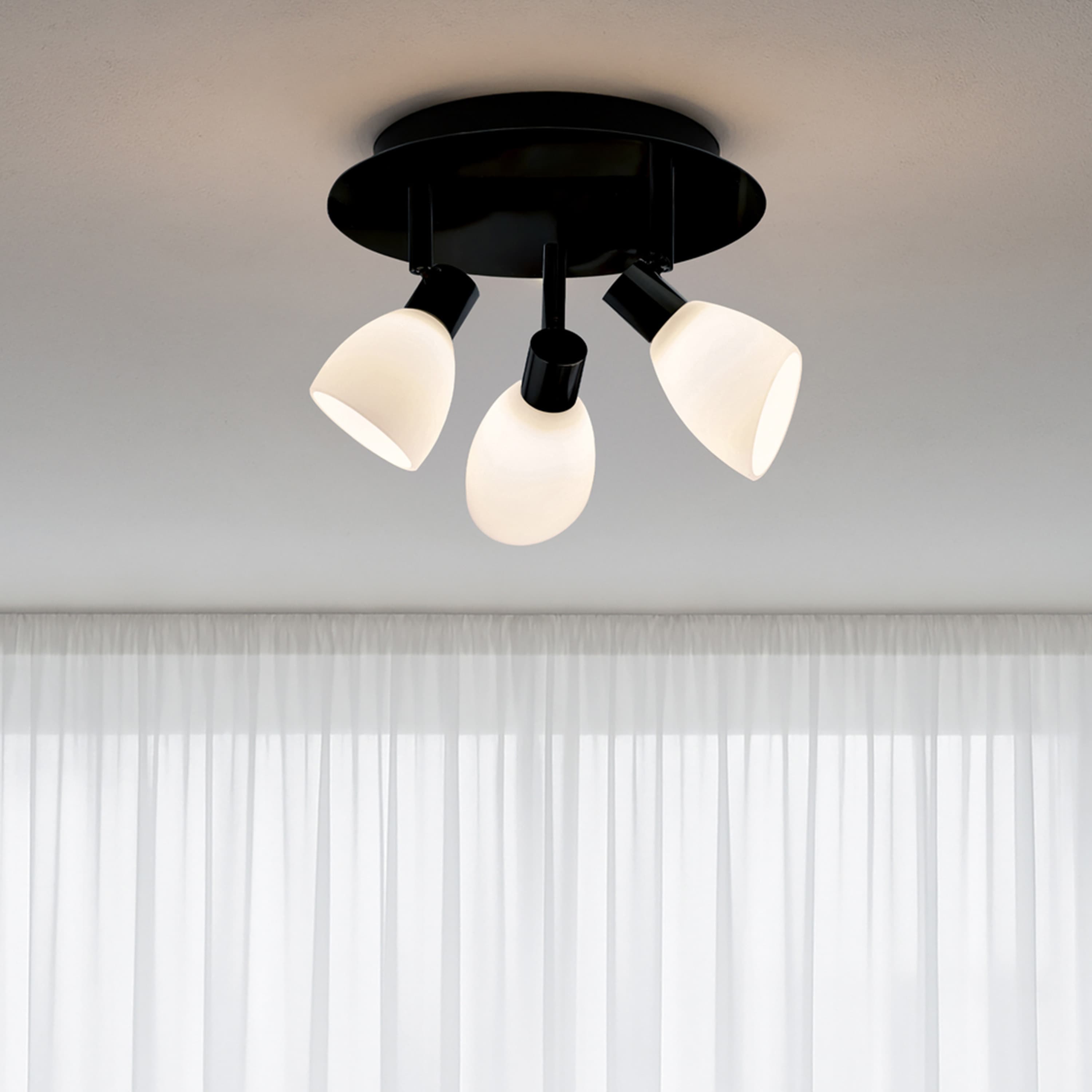 Cut Spotlight 3 Lampen Schwarz