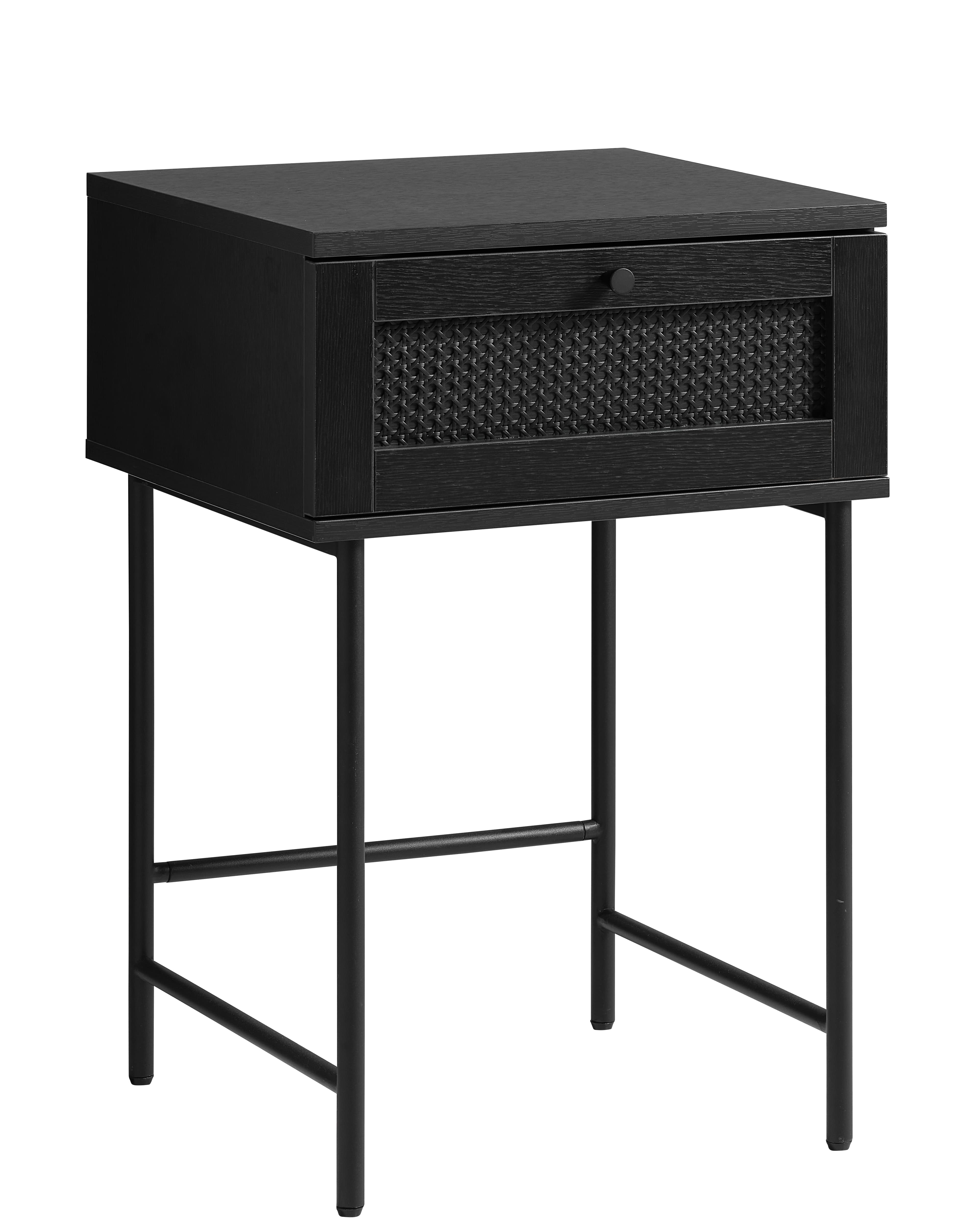 Elin Bedside Table Black 70cm