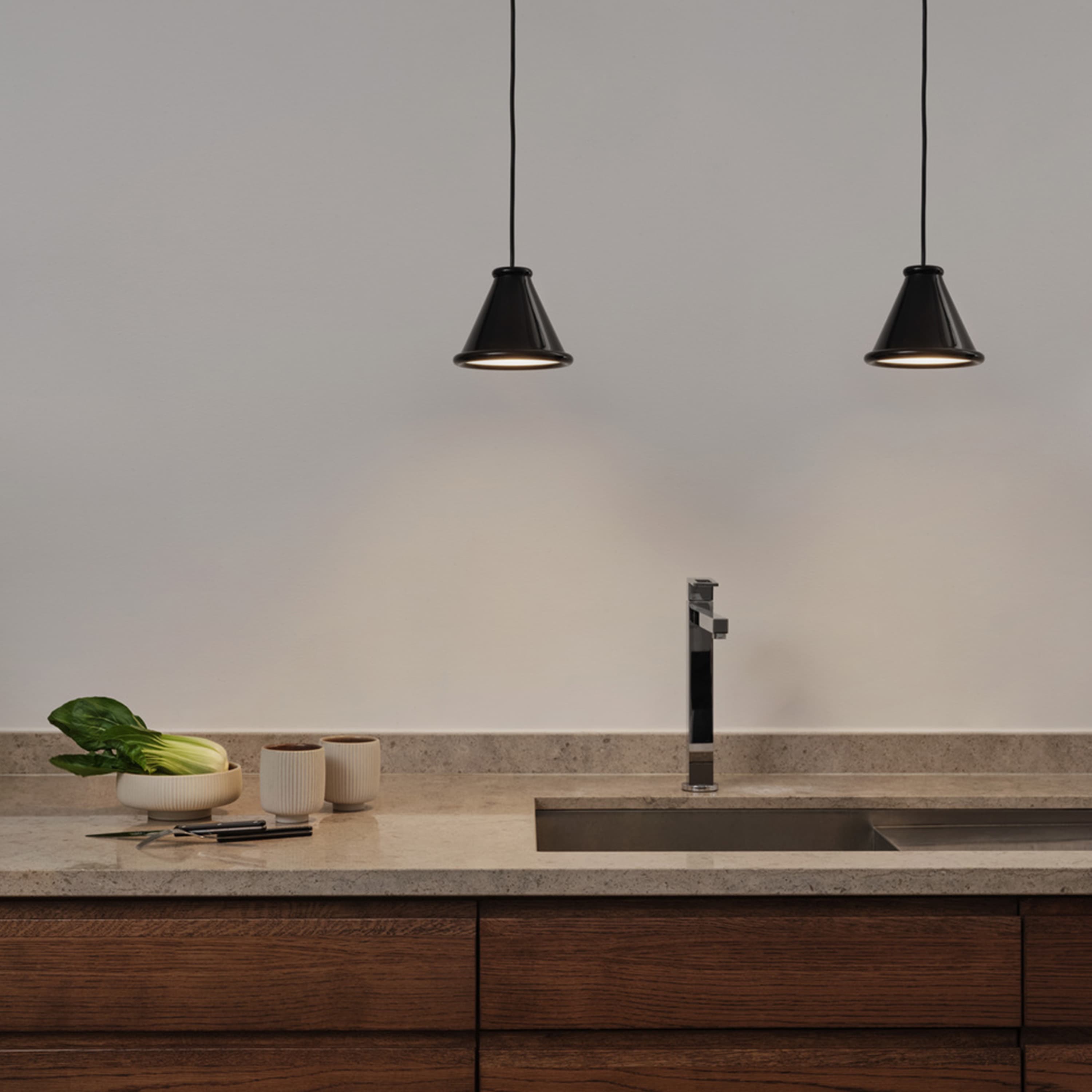 Belle Deckenleuchte Glossy Black Ø15