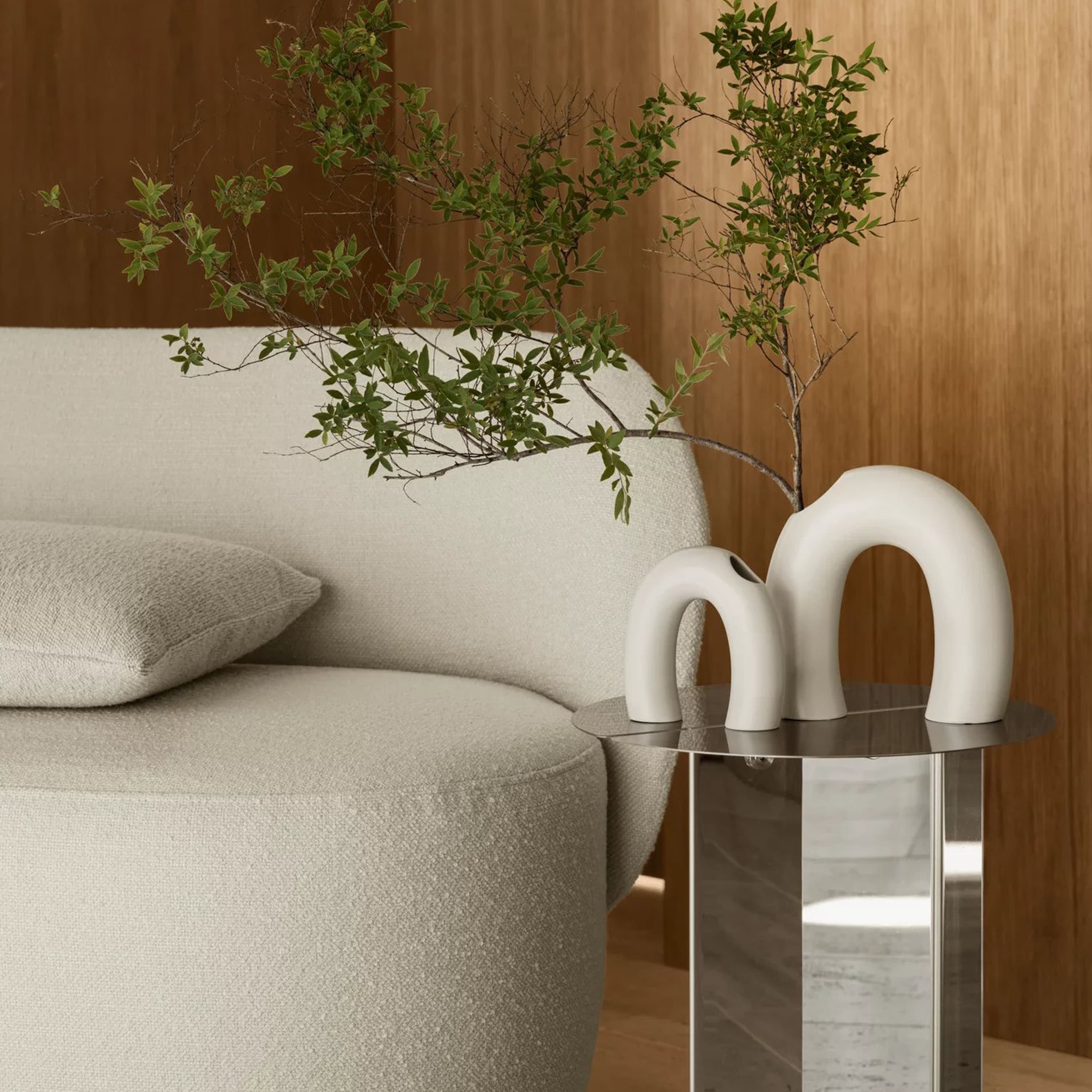 Kuon 2-sits soffa Boucla Beige 137cm