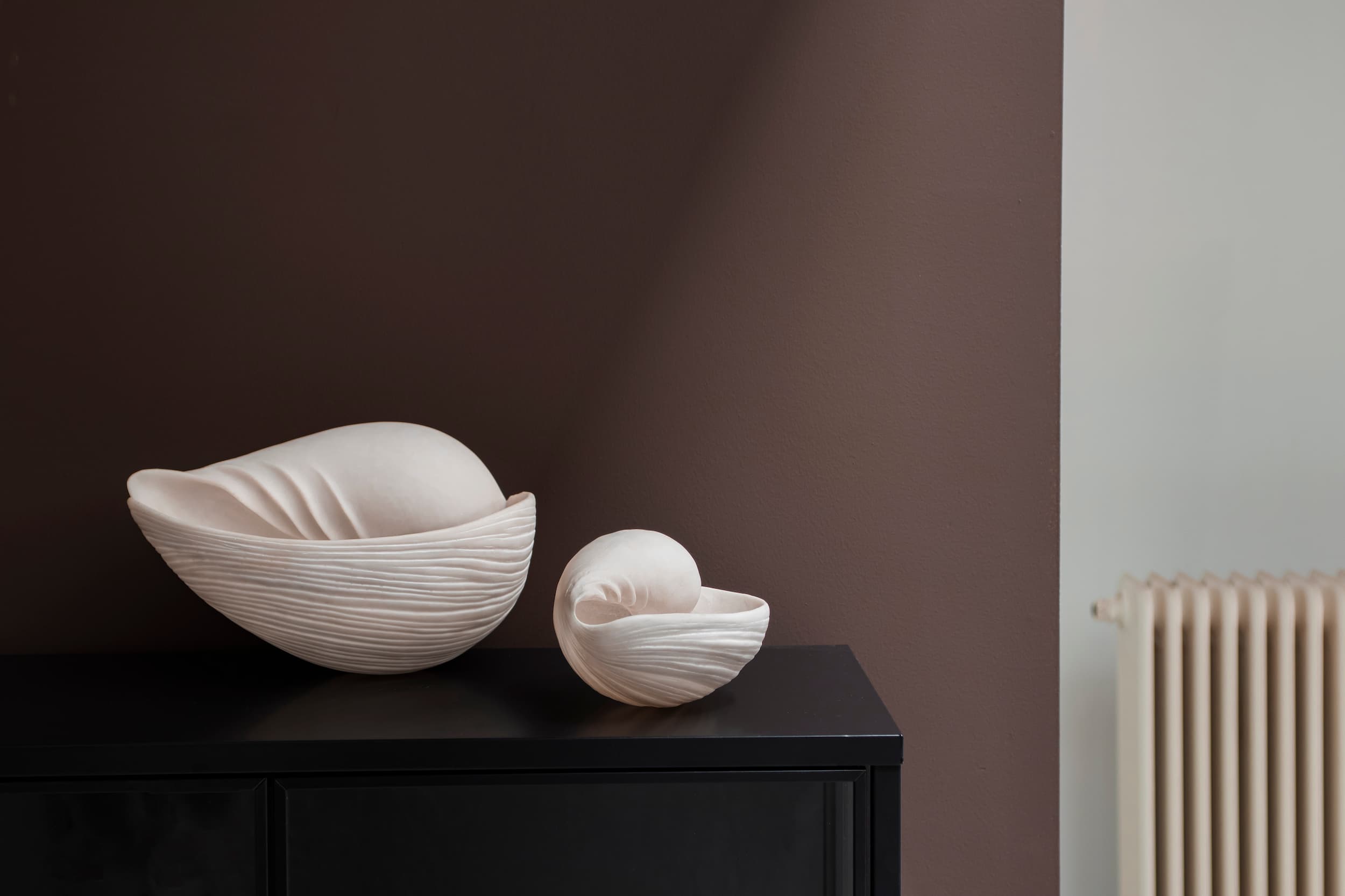 Conch Shell Decoration Off-White Large