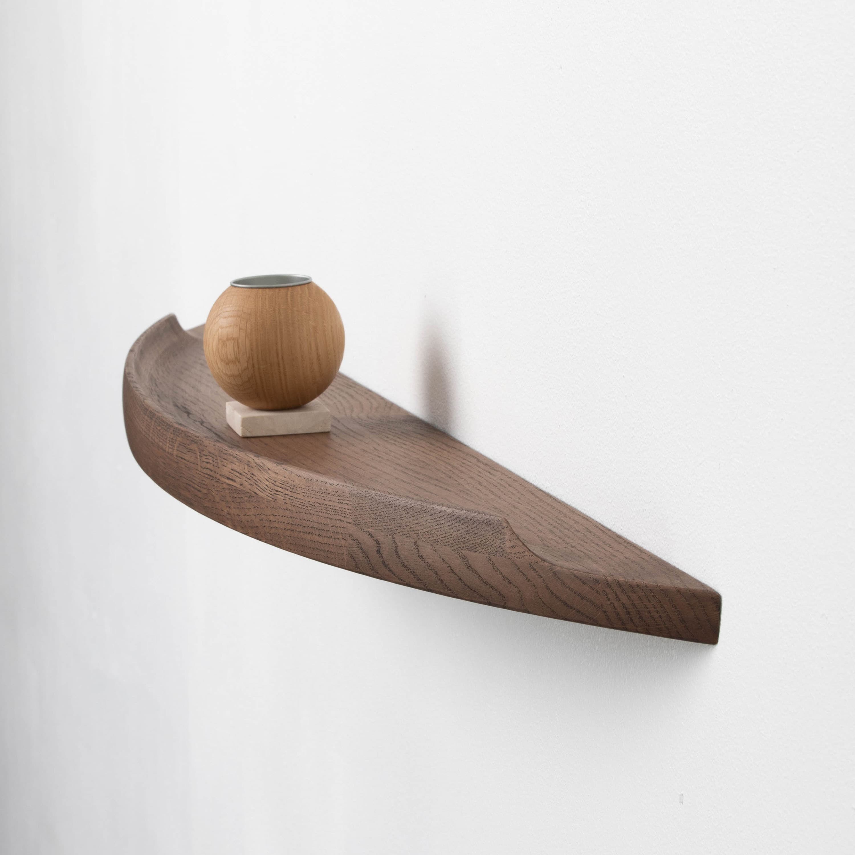 Arcus Wall Shelf Smoked Oil Oak Medium