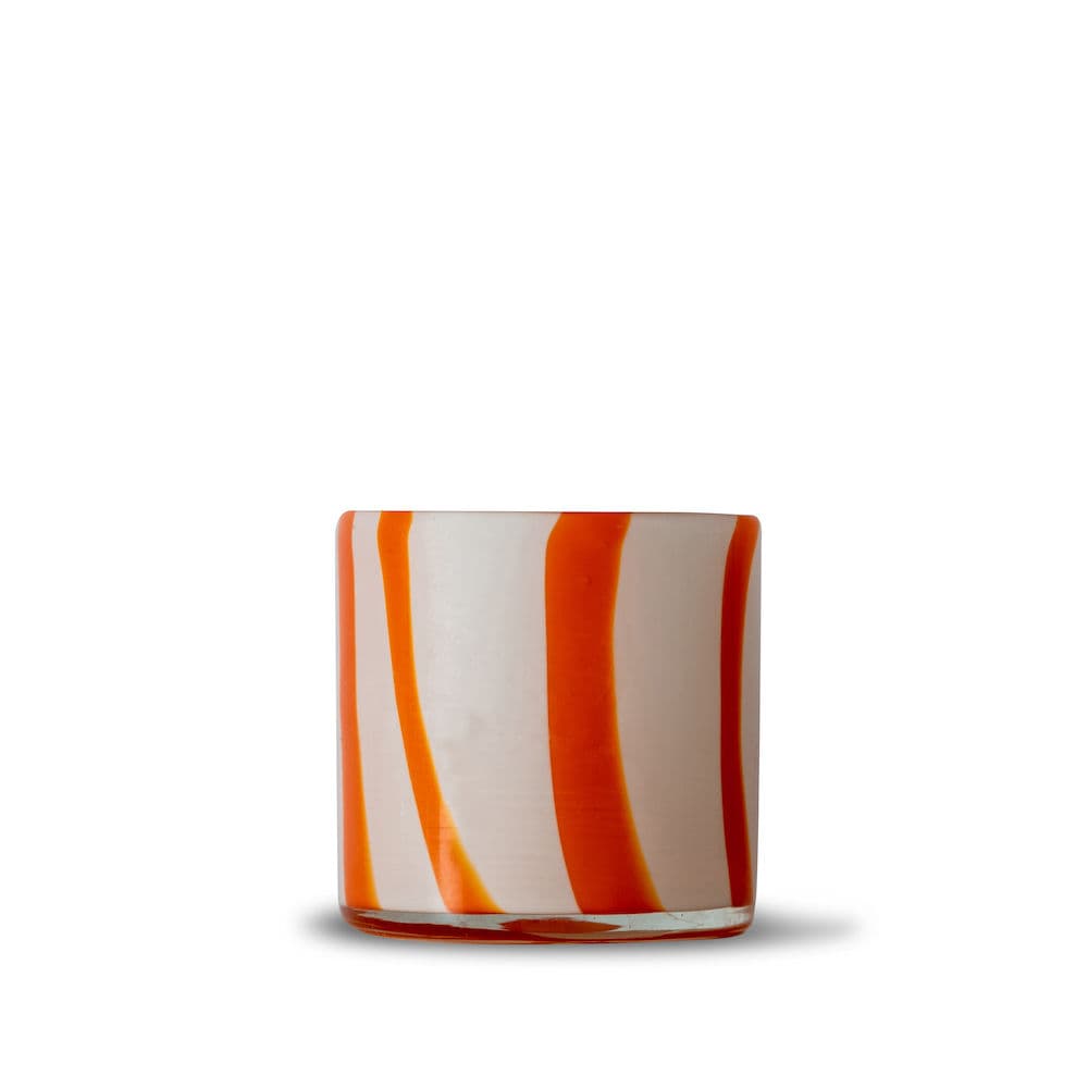 Calore Lichtlaterne Orange/Weiß 10cm