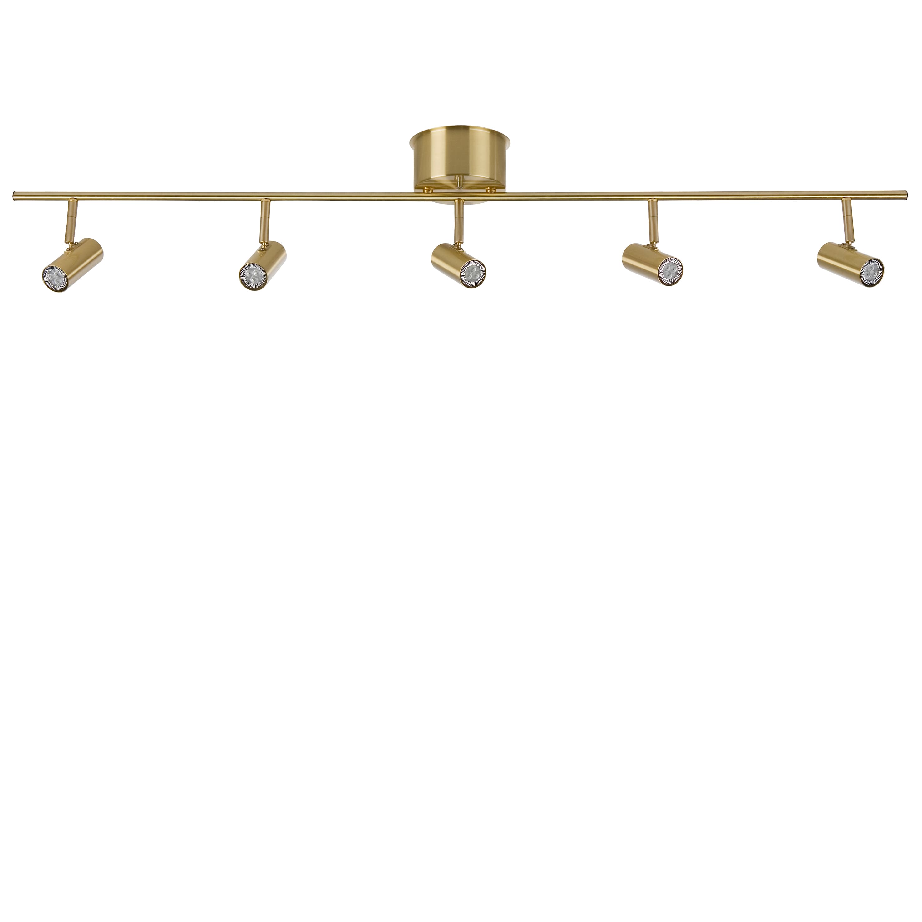 Cato Rail 5 spotlight LED Ceiling Lamp Brass
