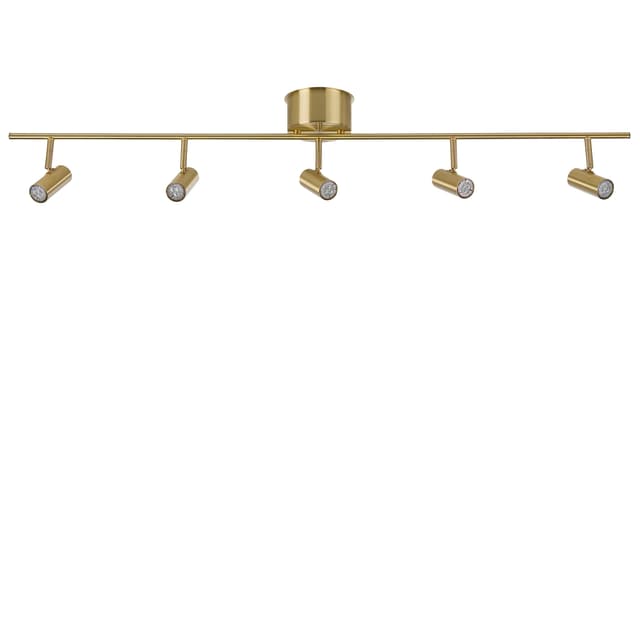 Cato Rail 5 spotlight LED Ceiling Lamp Brass