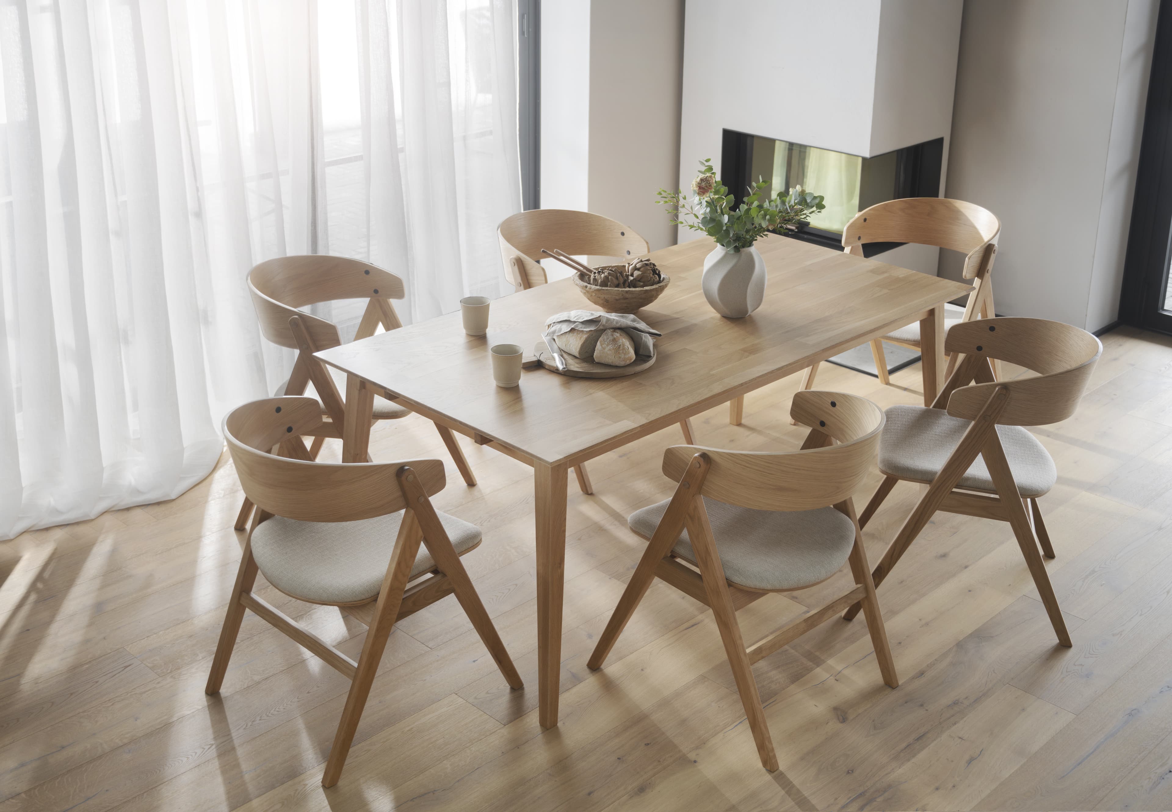 Waterton Armlehnstuhl Eiche/Beige