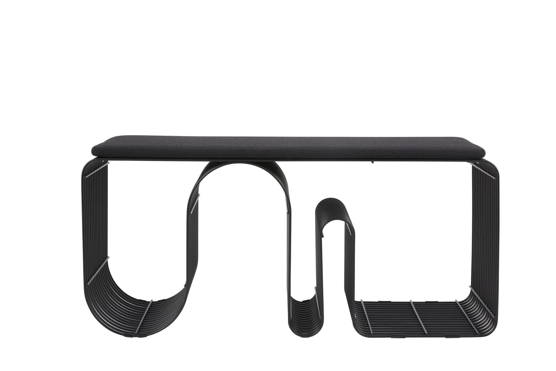 Curva Sitzkissen Anthrazit Bouclé 95x33