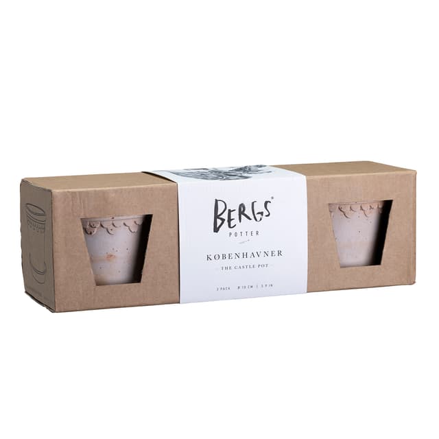 Københavner Raw Pot Raw Pink Terracotta Set of 3 Ø10