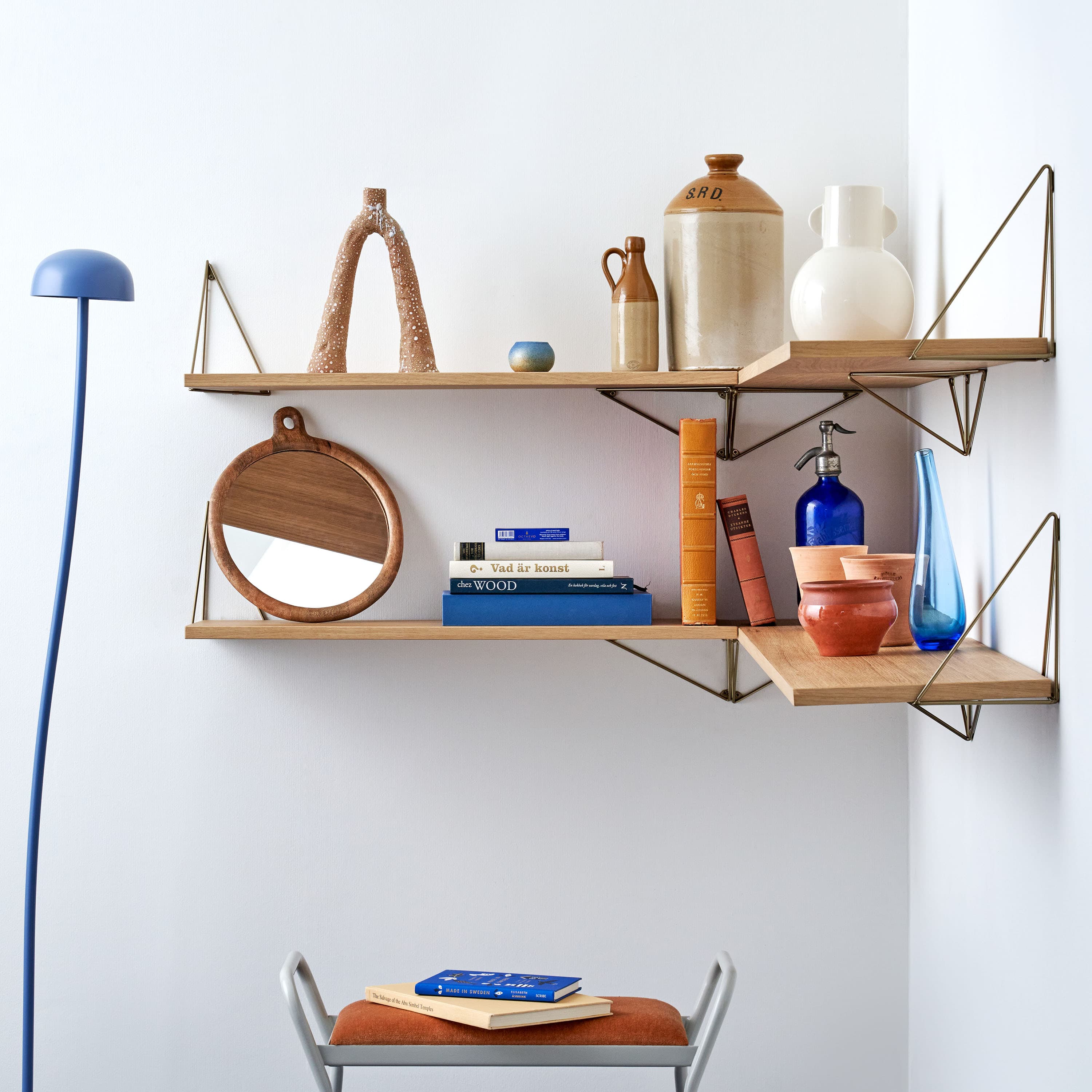Pythagoras Shelf Ash 27x80cm