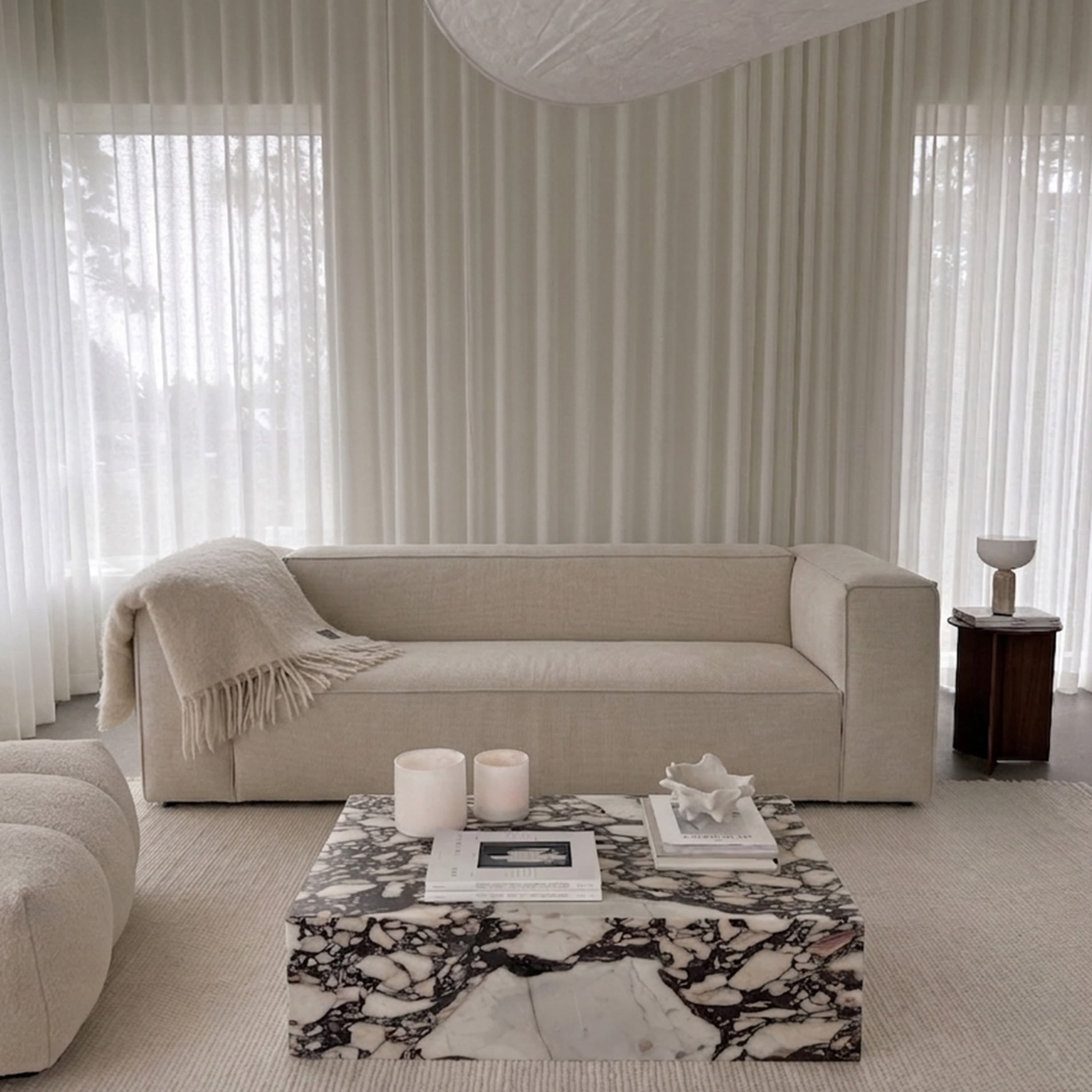 Luca 3-seater Sofa Creme 235cm