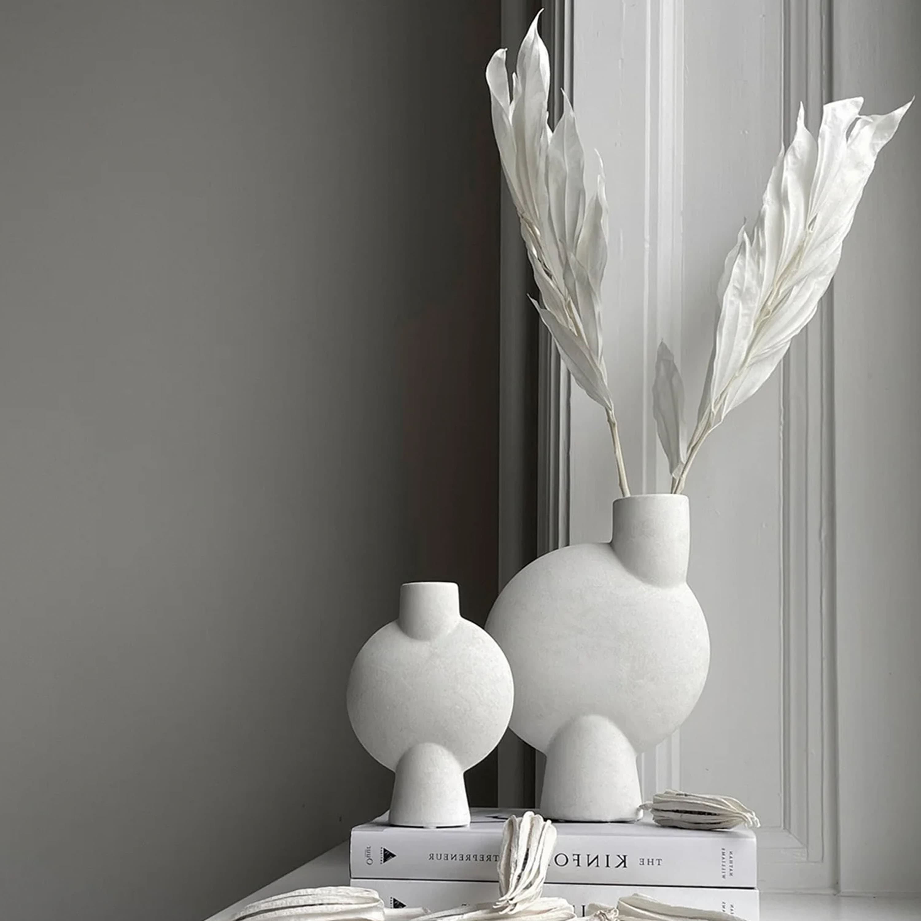 Sphere Vas Bubl Bone White Mini