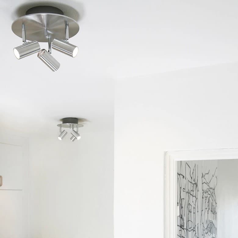 Cato Triospot LED Deckenleuchte Aluminium