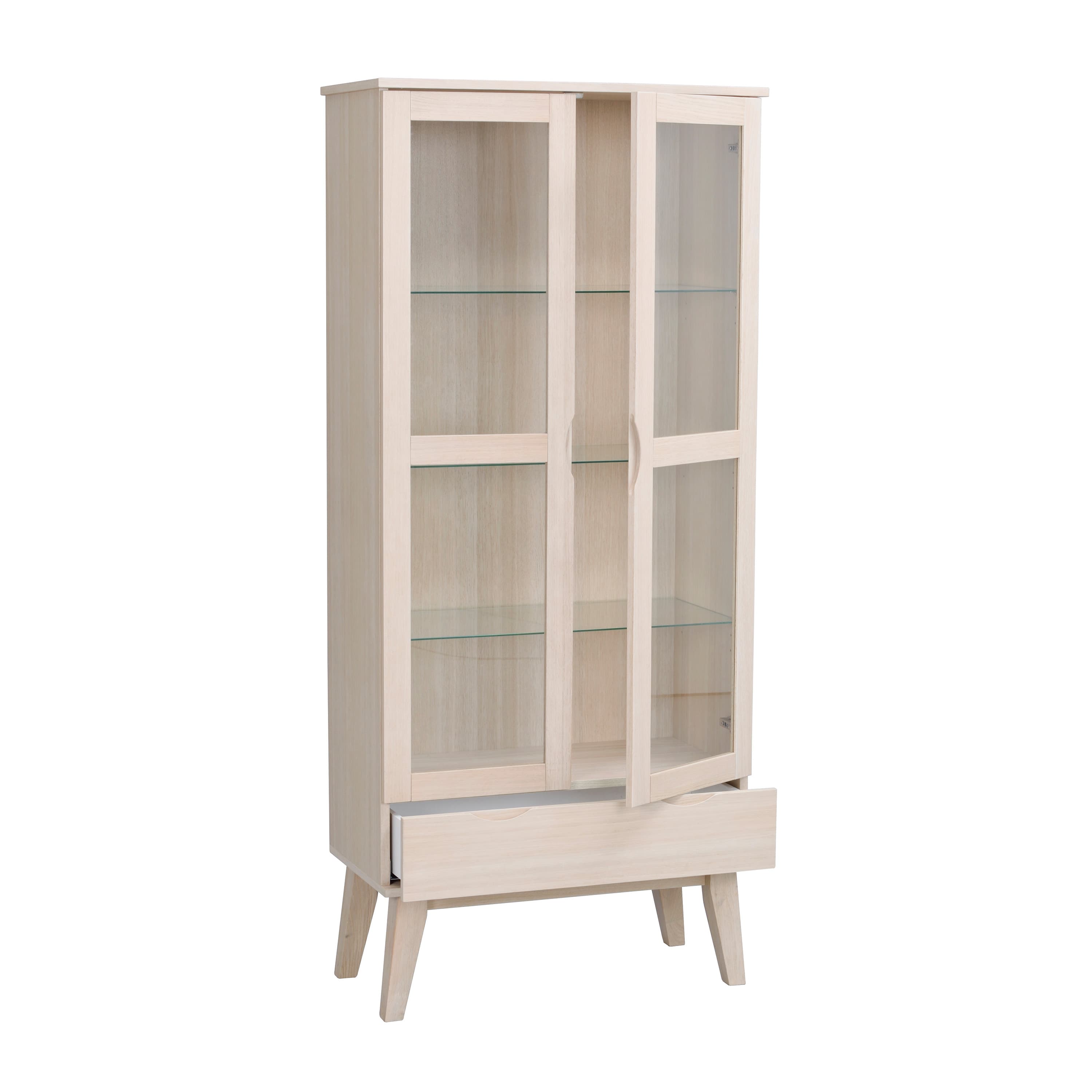 Filippa Glass Cabinet White Pigmented 185cm