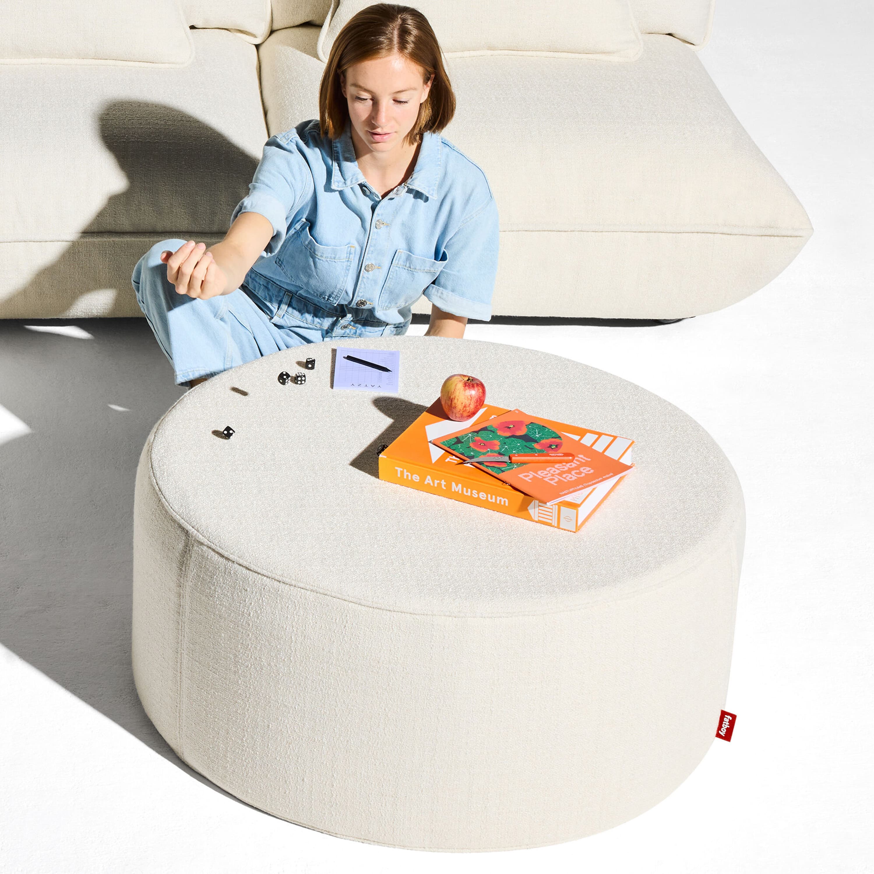 Pfffh Recycled Bouclé Sittpuff Creme