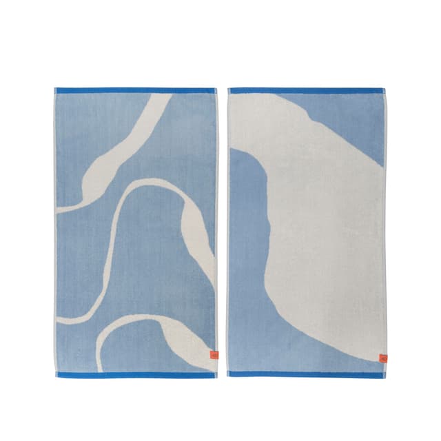 Nova Arte Handtuch Hellblau/Weiß 40x55 2er-Pack