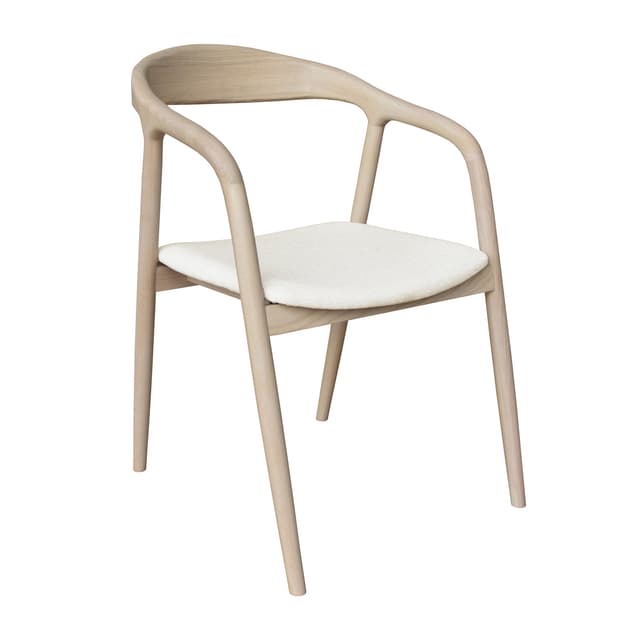 Casper Dining Armchair White Oiled Oak/White