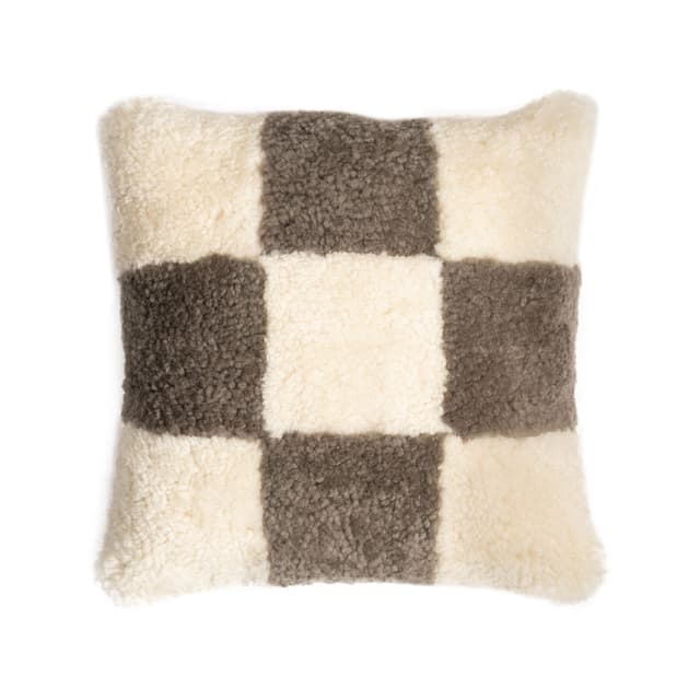 Ruth Decorative Cushion Sheepskin Cream/Stone 40x40