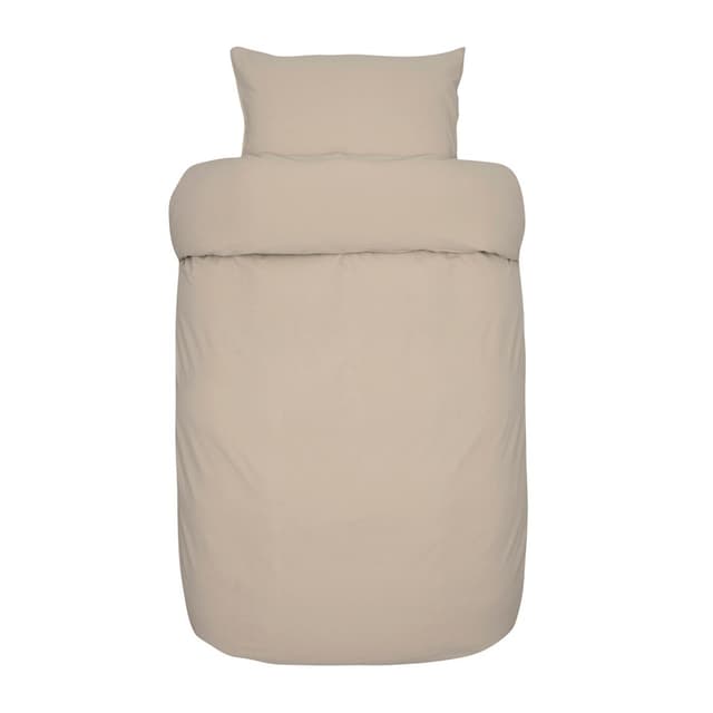Frøya Single Duvet Cover Set Beige 150x210/50x60