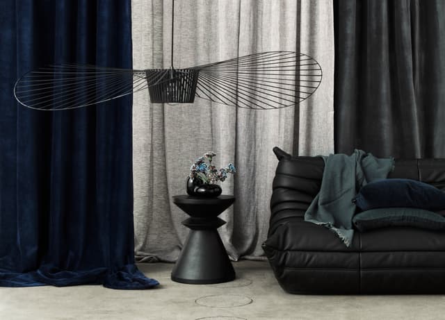 Intermezzo Vorhanglänge Leinen Dunkelgrau 290cm