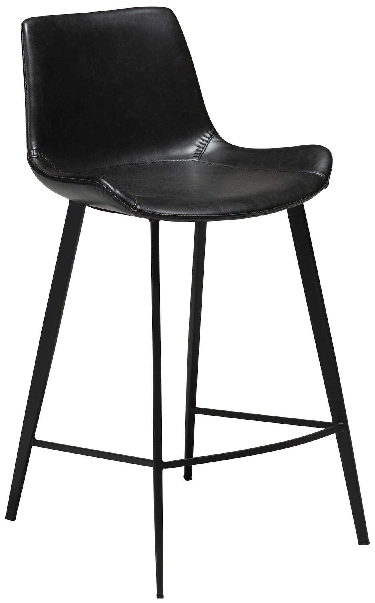 Hype Bar Stool Faux Leather Black 75cm