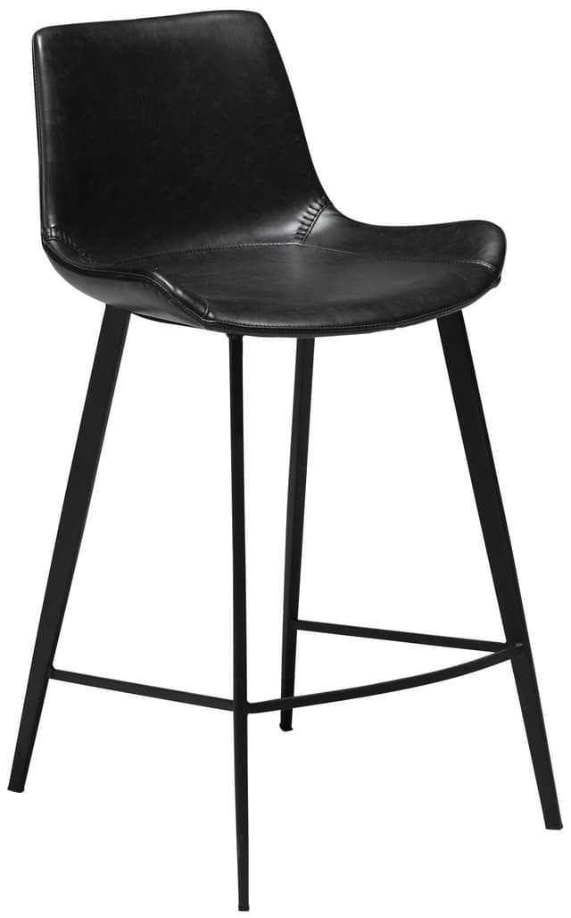 Hype Bar Stool Faux Leather Black 75cm