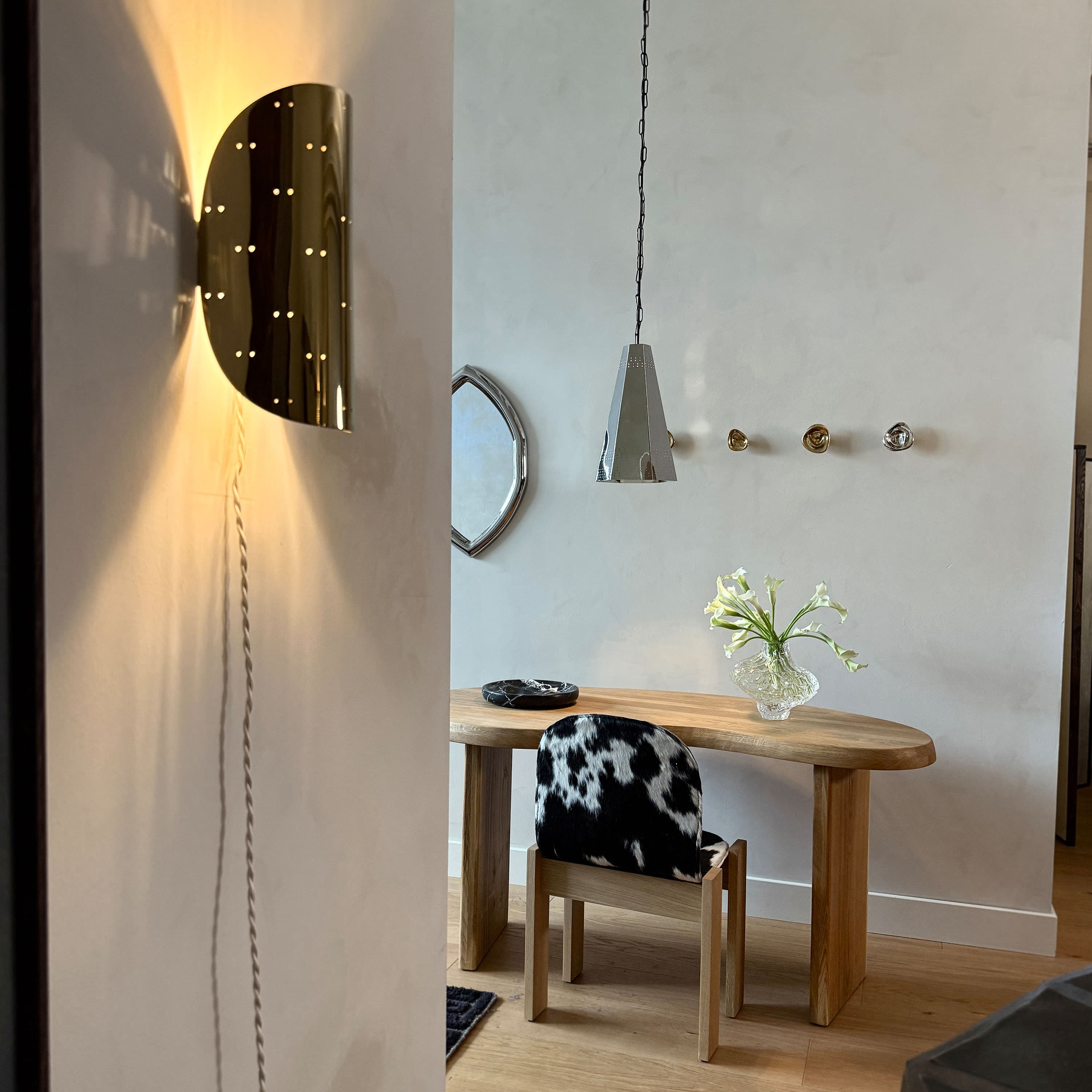 Giselle Vägglampa Brass