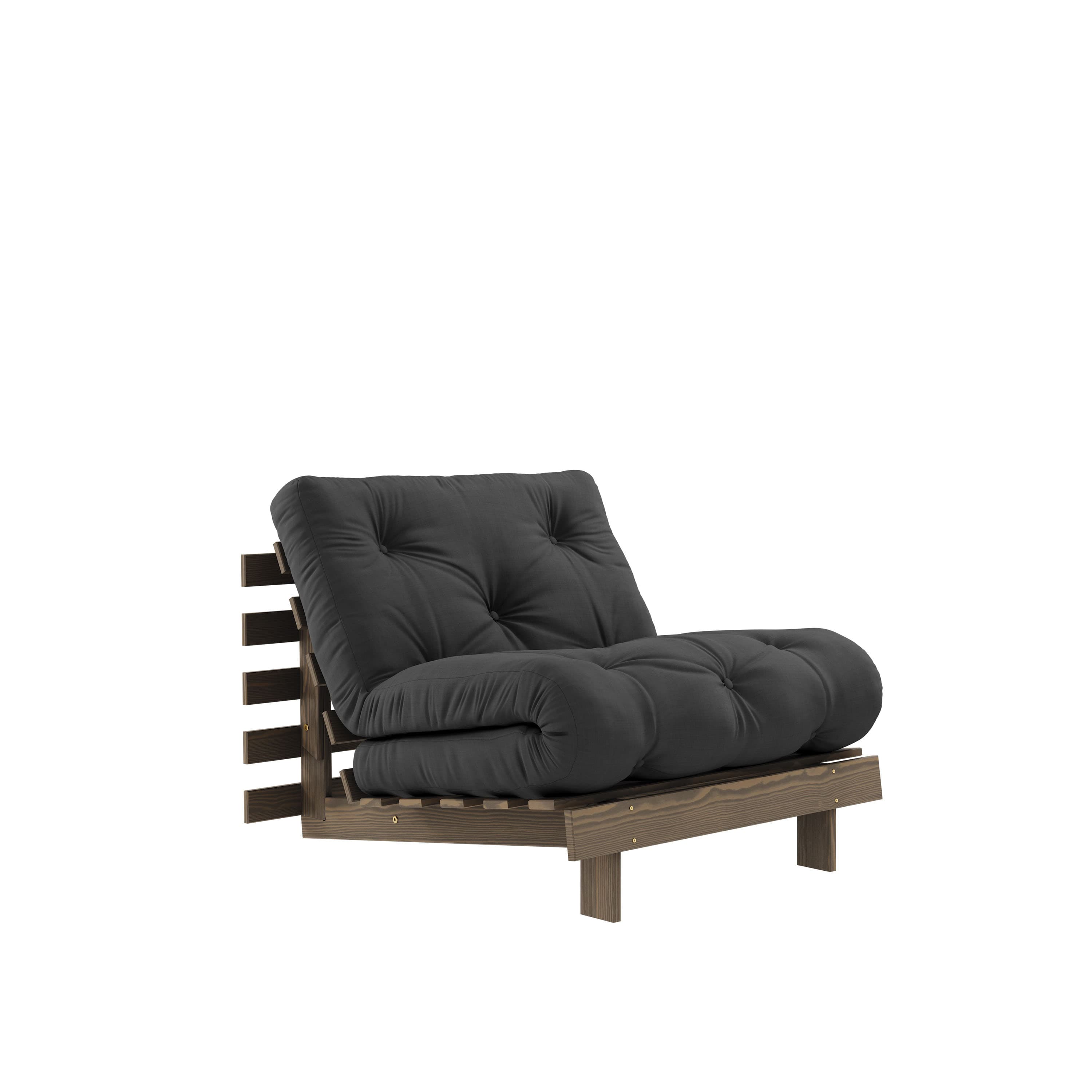 Roots Sofa Bed Chair Brown/Dark Grey 90cm