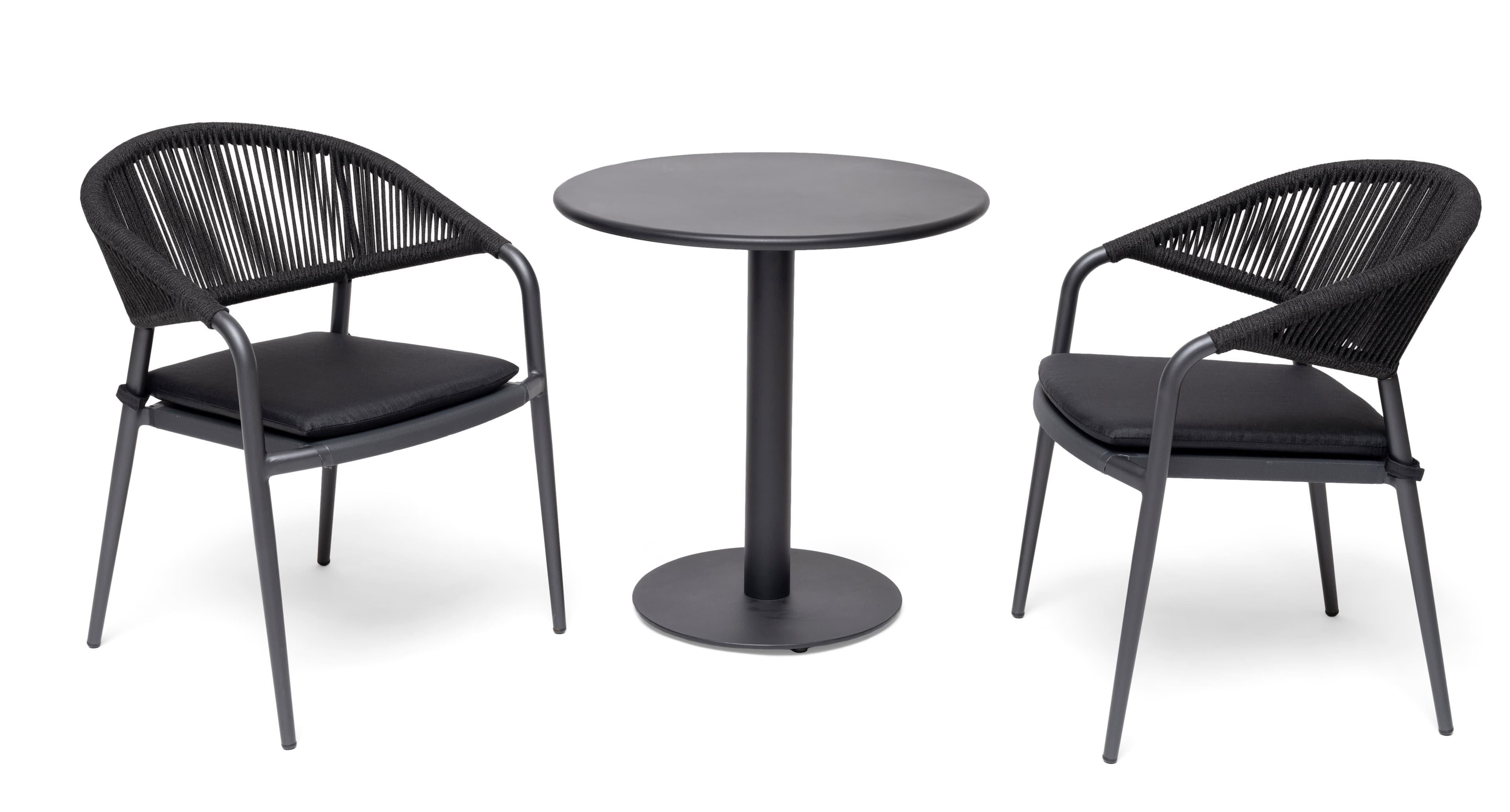 Näsby Cafétisch Schwarz Ø70